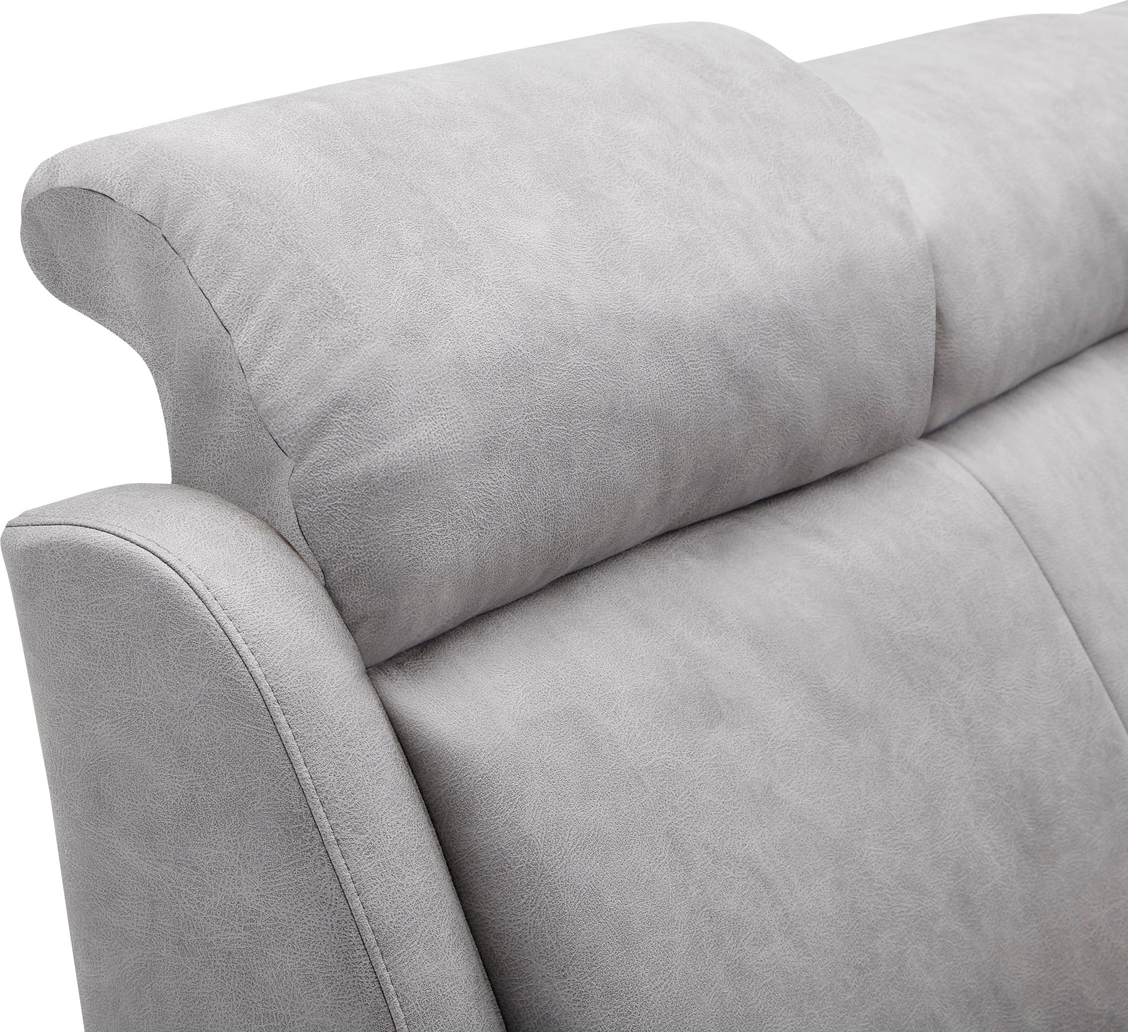 VILLA BECK Ecksofa »Varese L-Form«, (2 St.), Kopfteilverstellung, wahlweise mit Sitzvorzug, in Sitzhöhe 46 cm