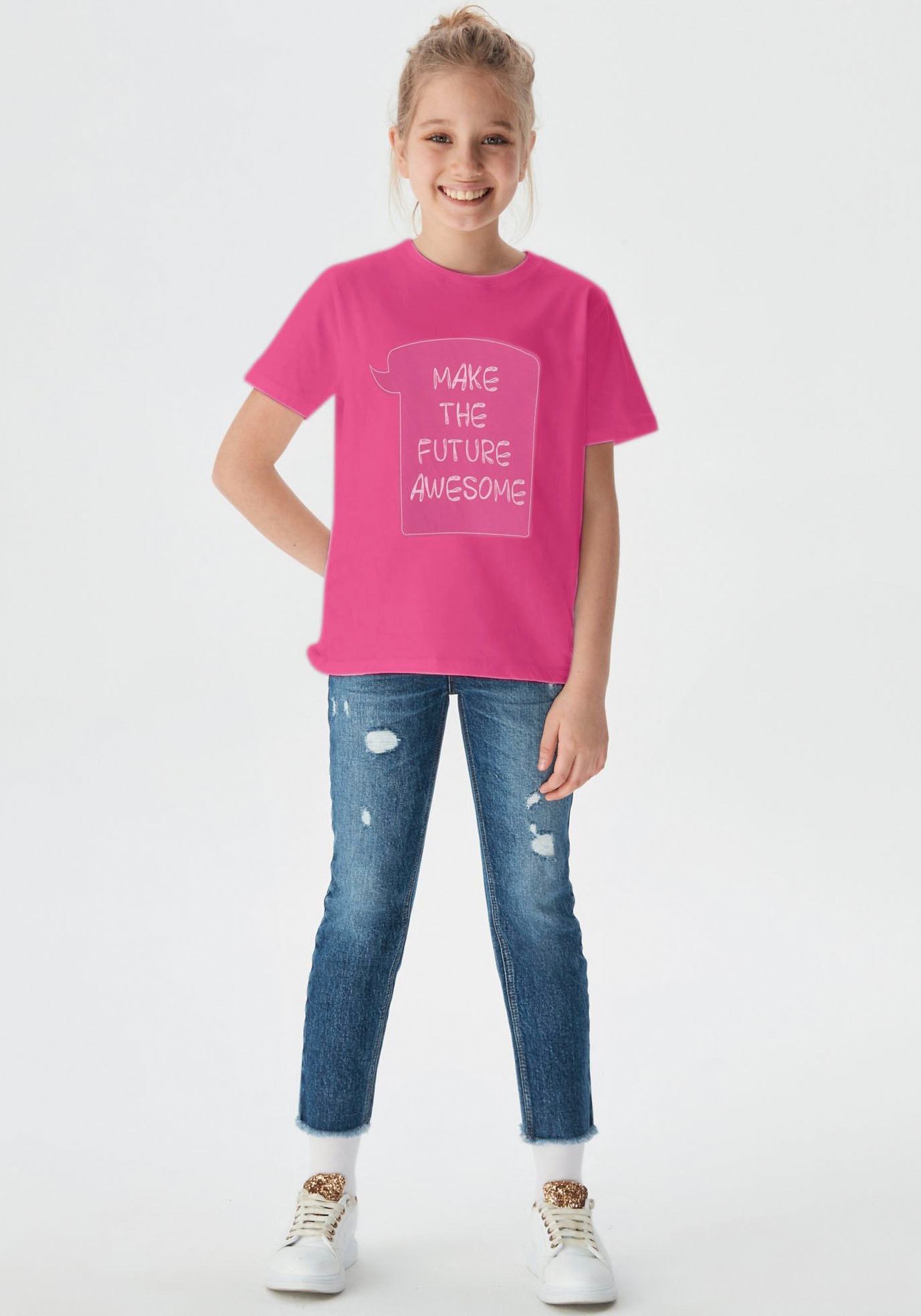 LTB T-Shirt »KATET« mit Statement-Print