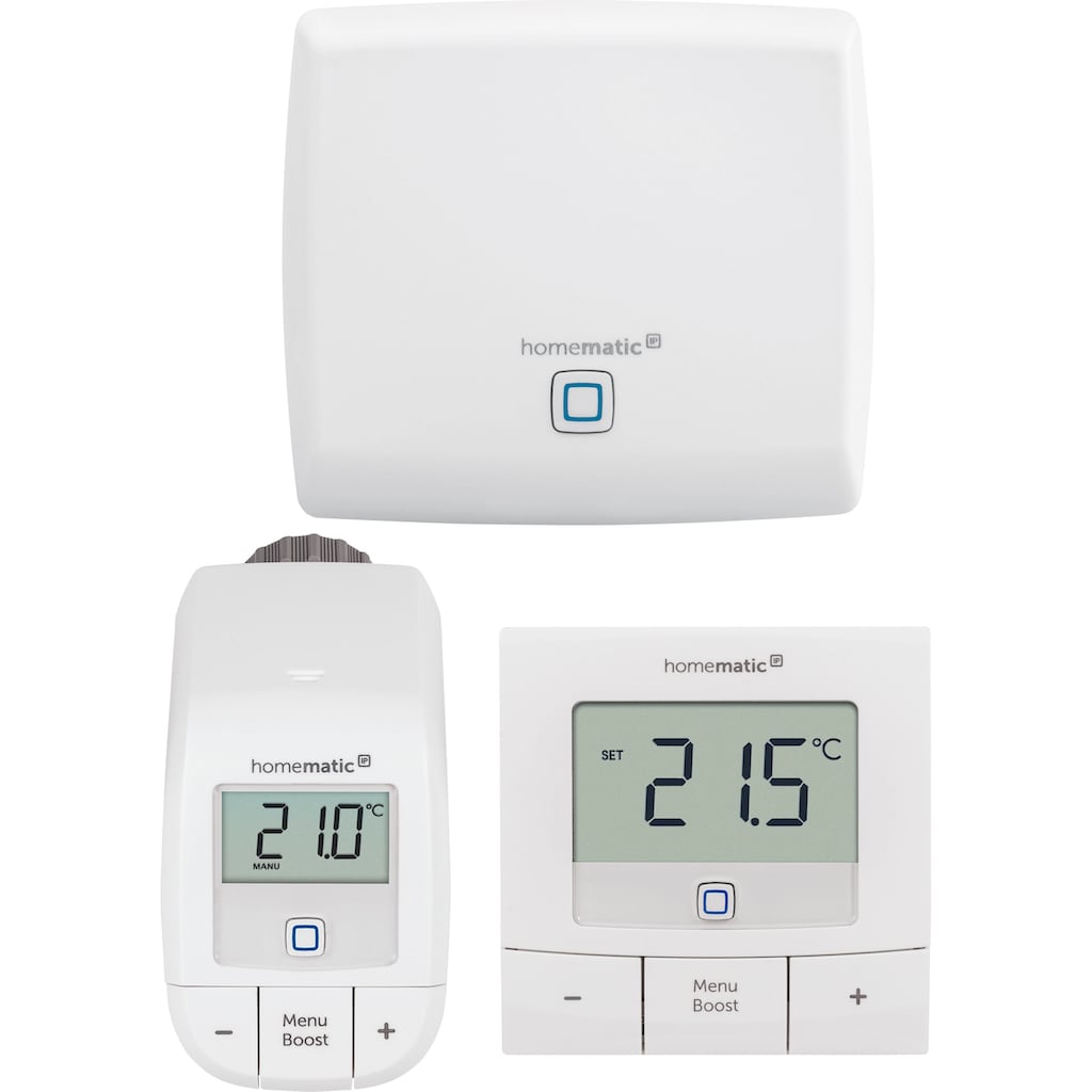 Homematic IP Smart-Home Starter-Set »Heizen Basic S (3-tlg.)«, (Set, 3 St.)