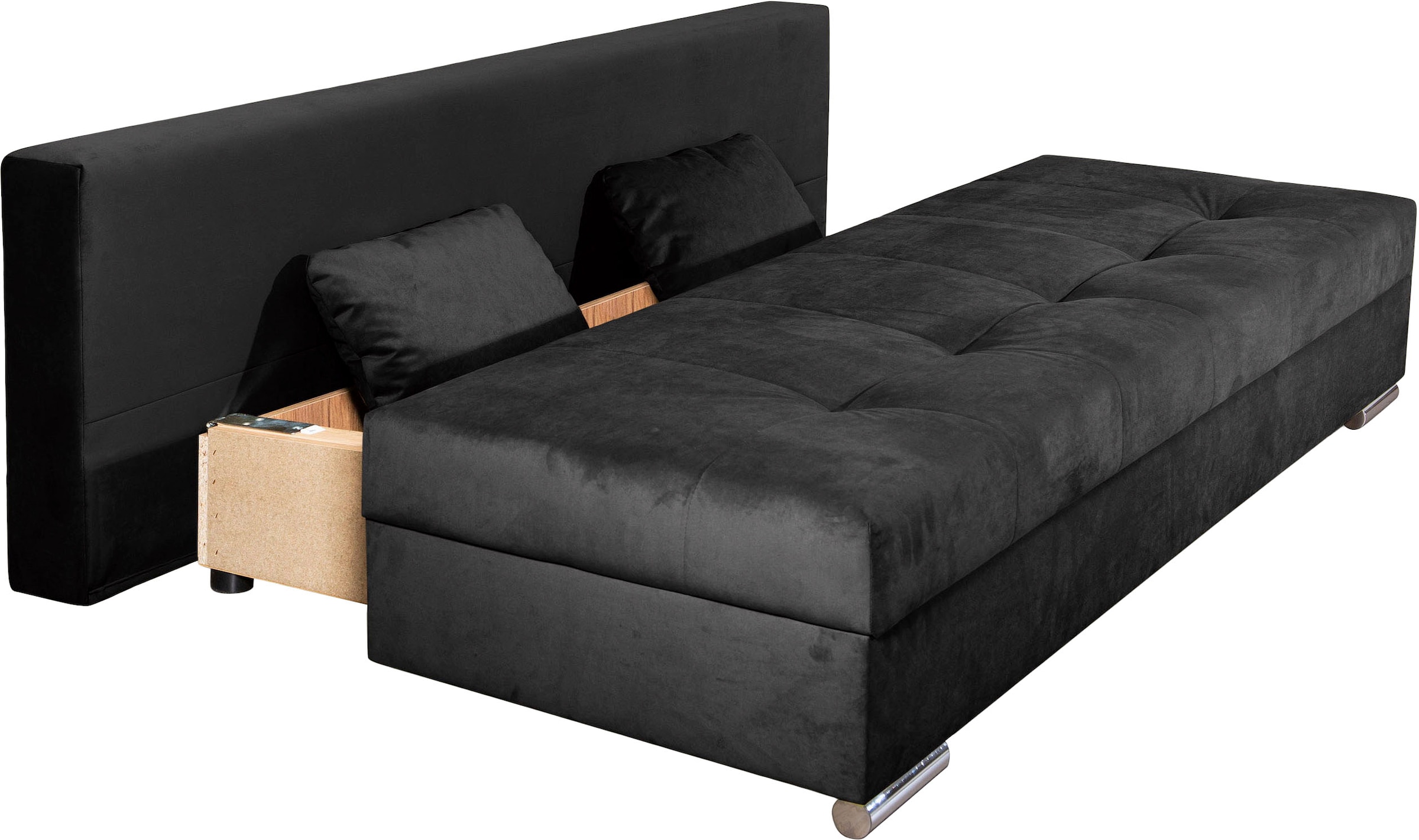 COLLECTION AB Schlafsofa »Tania mit Bettfunktion und Bettkasten«, komfortabler Sitzkomfort: Federkern-Polsterung, inklusive Rückenkissen