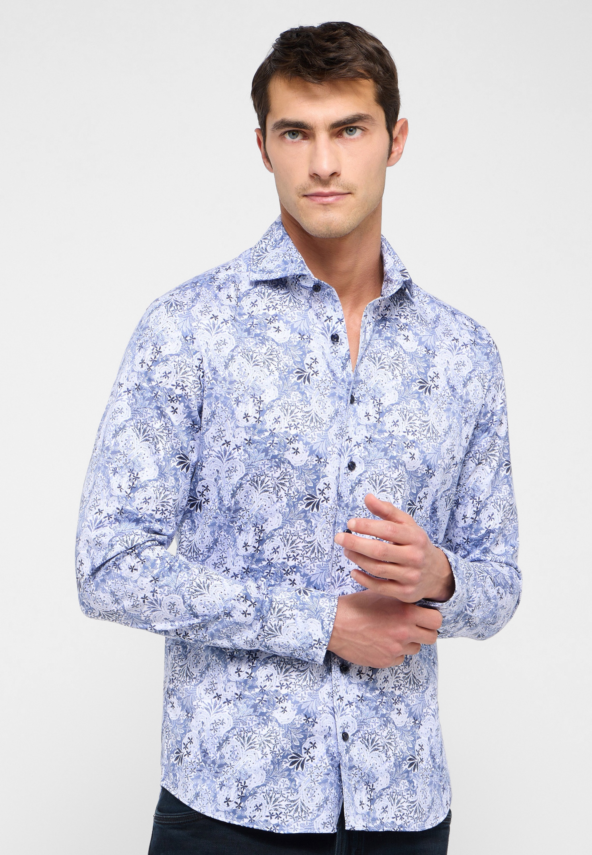 Eterna Langarmhemd "SLIM FIT" EASY IRON (bügelleicht) günstig online kaufen