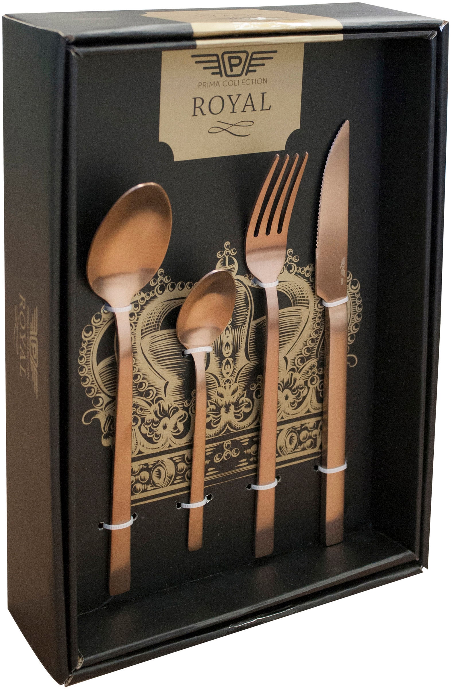 PINTINOX Besteck-Set »DUKE SATIN AMBER«, (Set, 24 tlg.), in moderner und zeitloser Formgebung