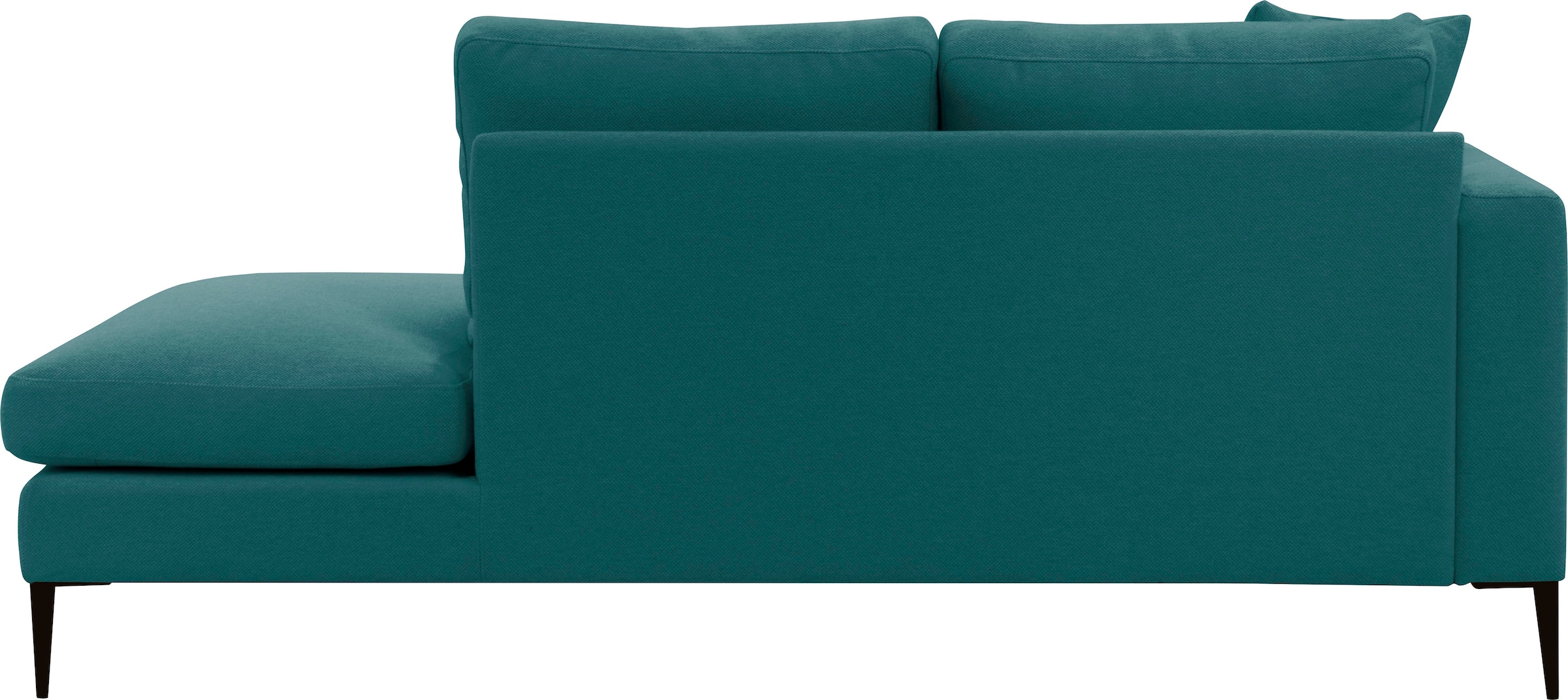 Leonique Recamiere »Cozy Chaiselongue, Maße B/T/H: 195/97/80 cm«, mit losen Kissen und Metallbeinen, Armlehne links oder rechts wählbar