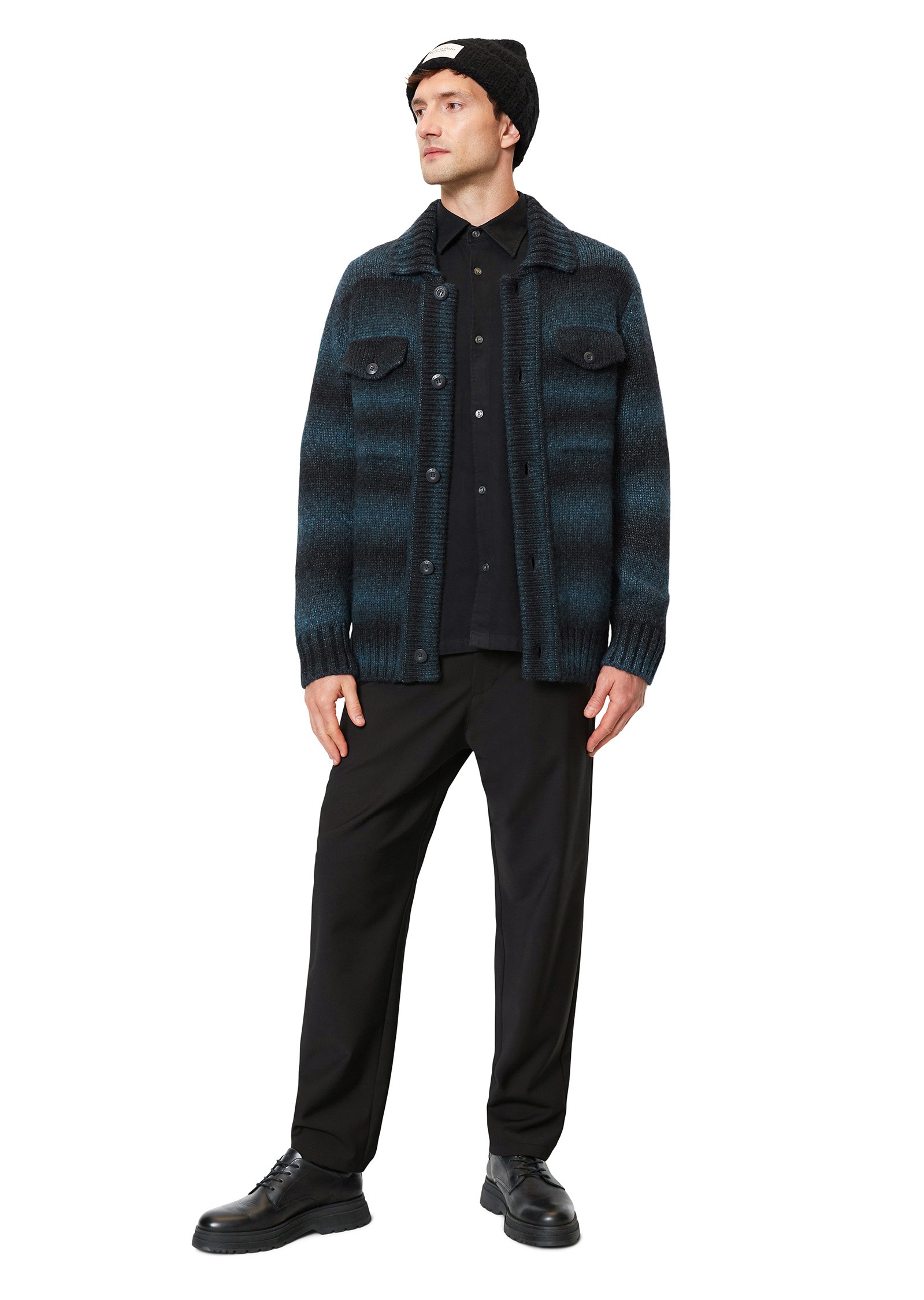 Marc O'Polo Cardigan »aus zweifarbigem Wolle-Bio-Baumwolle-Mix«