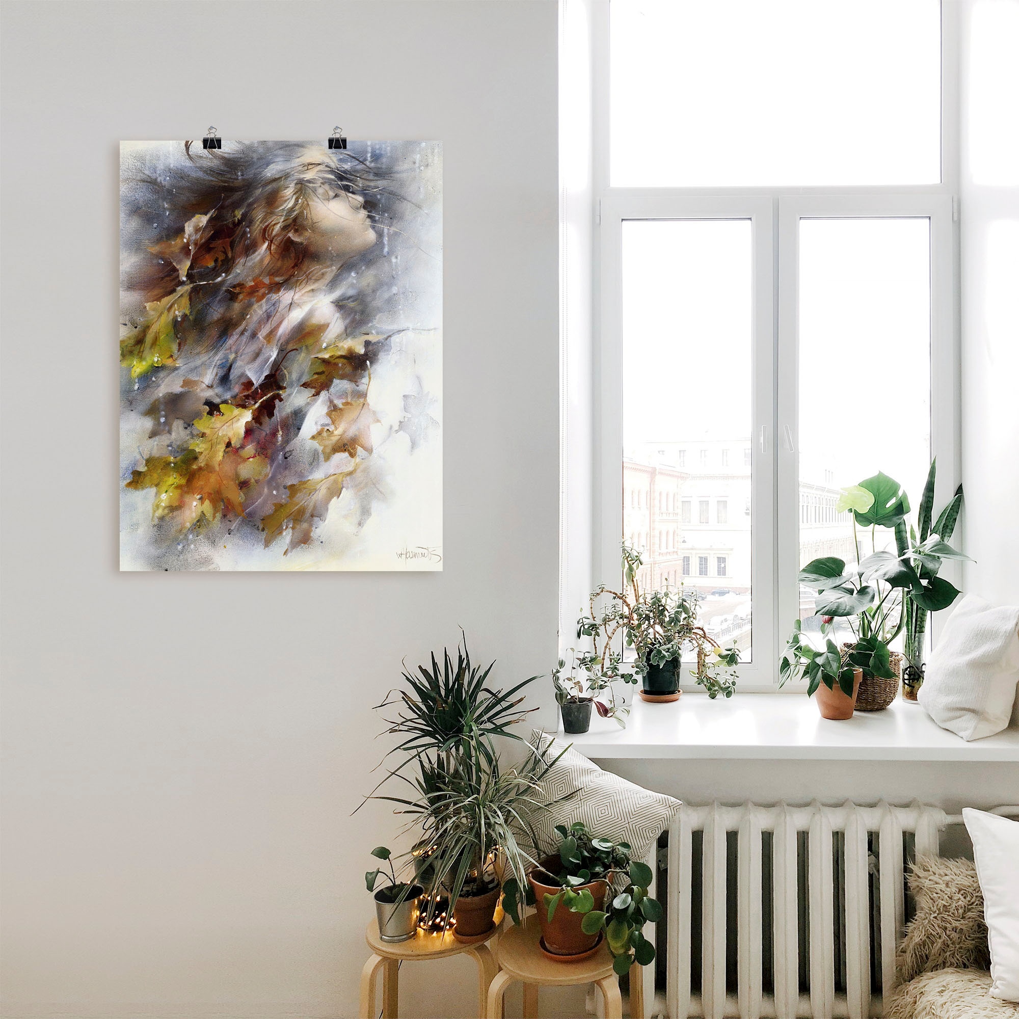 Artland Wandbild »Herbst«, Frau, (1 St.), als Leinwandbild, Poster, Wandaufkleber in verschied. Größen