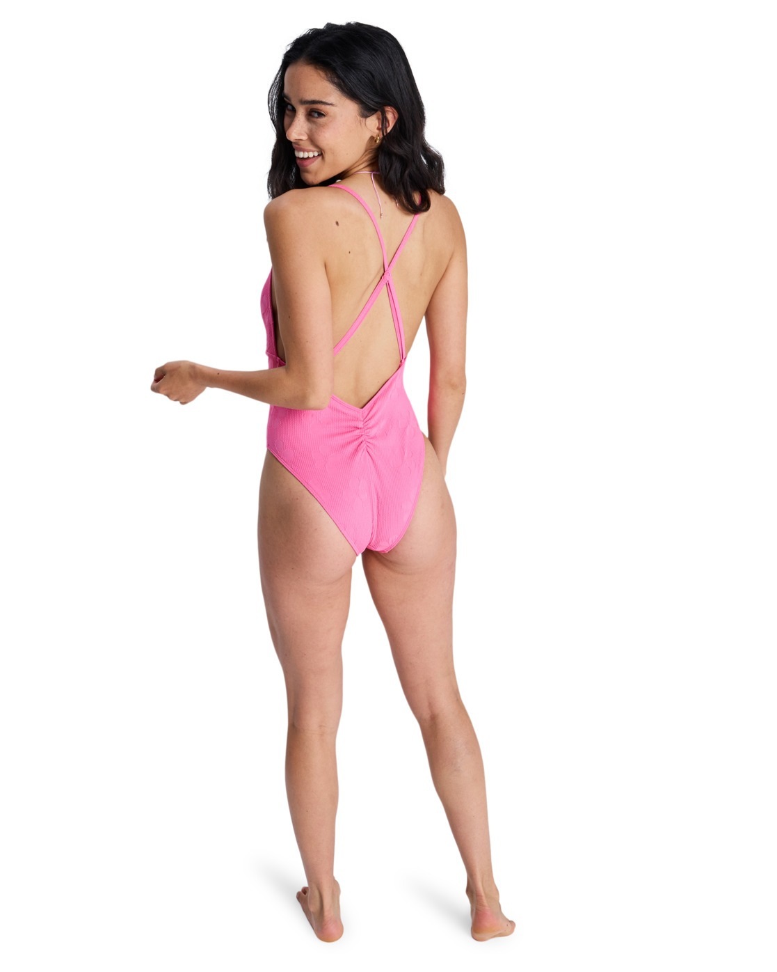 Badeanzug ROXY "Roxy Paradise", Damen, Gr. XS, sangria sunset, Recycling-Polyester, Badeanzüge Badeanzug