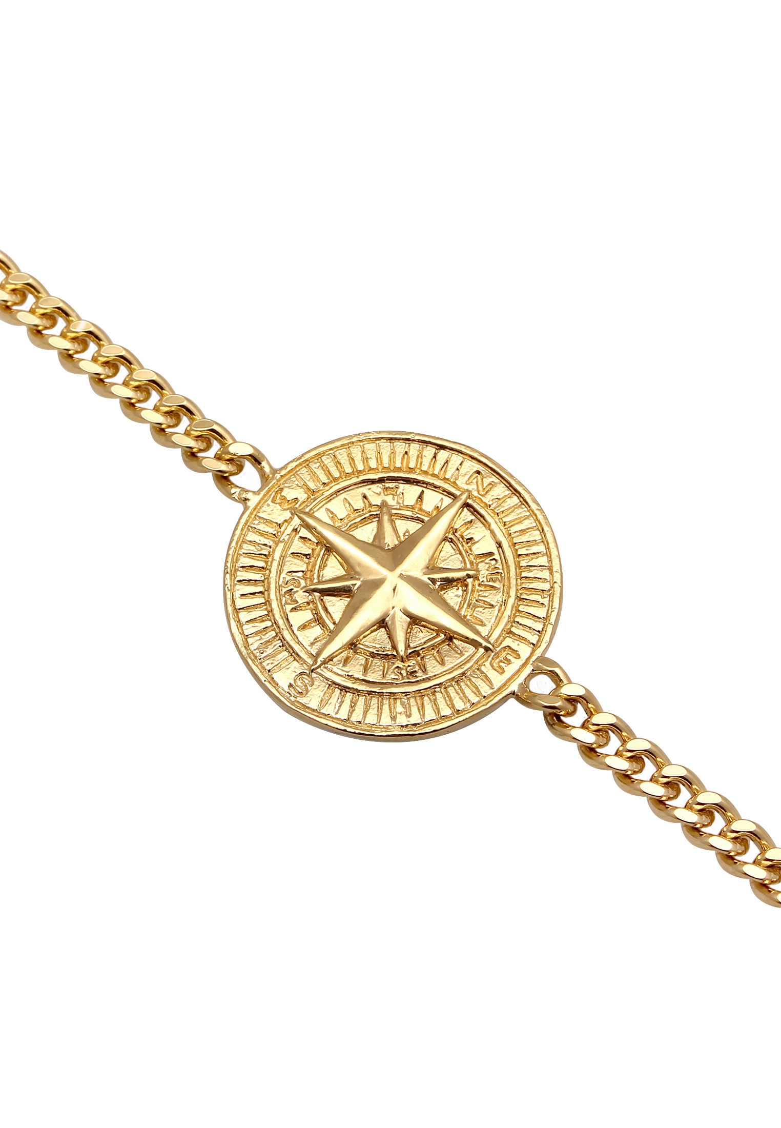 Kuzzoi Armkette »Armband Kompass Maritim Maskulin Massiv 925 Silber«
