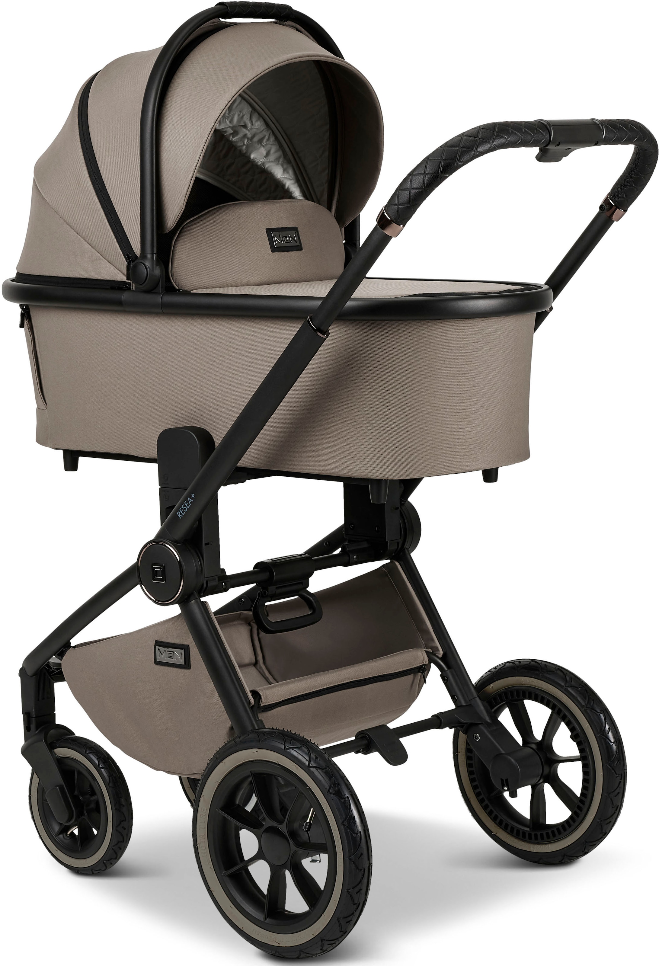 Moon Kombi-Kinderwagen »Resea+, mud/black matt«, mit Luftreifen