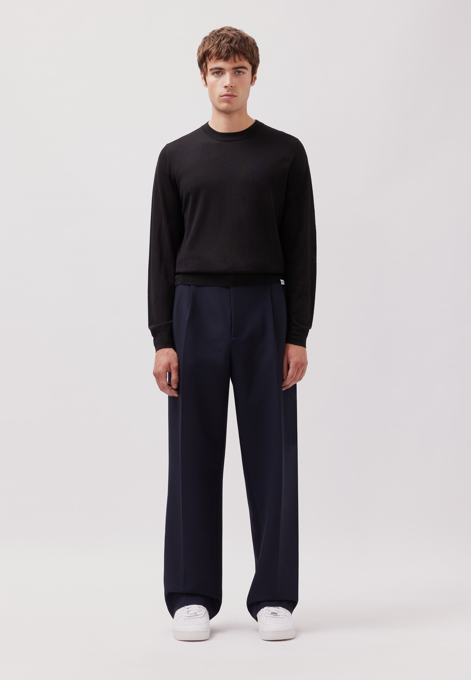 studio seidensticker Strickpullover 1/1 Rundhals Uni günstig online kaufen