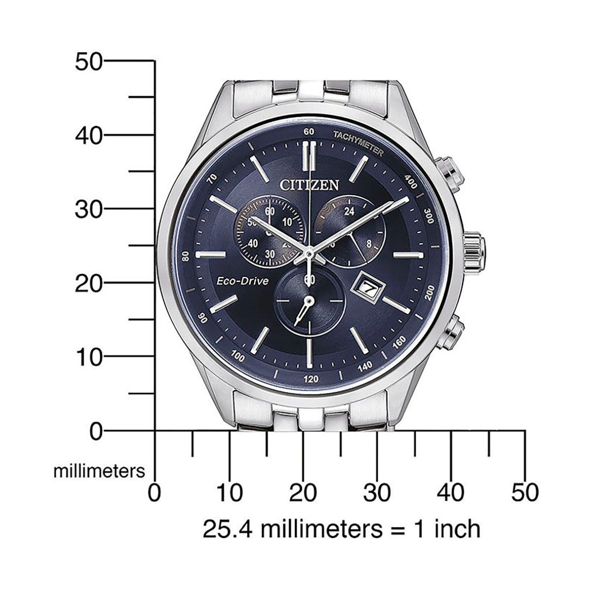 Citizen Chronograph, Armbanduhr, Herrenuhr, Solar, Stoppfunktion, Edelstahlarmband
