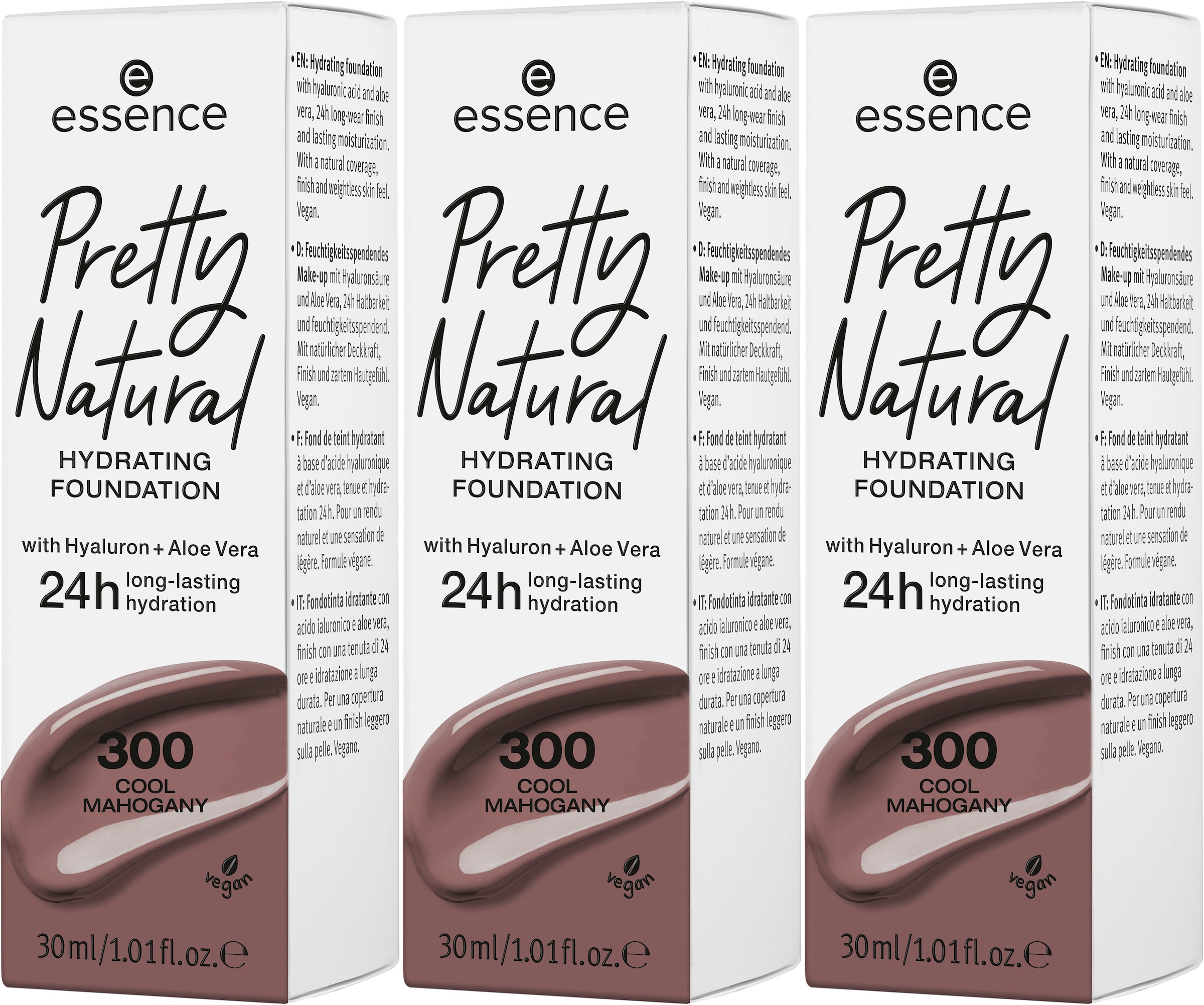 Foundation »Pretty Natural HYDRATING«, (Set, 3 tlg.), mit langanhaltender Formel