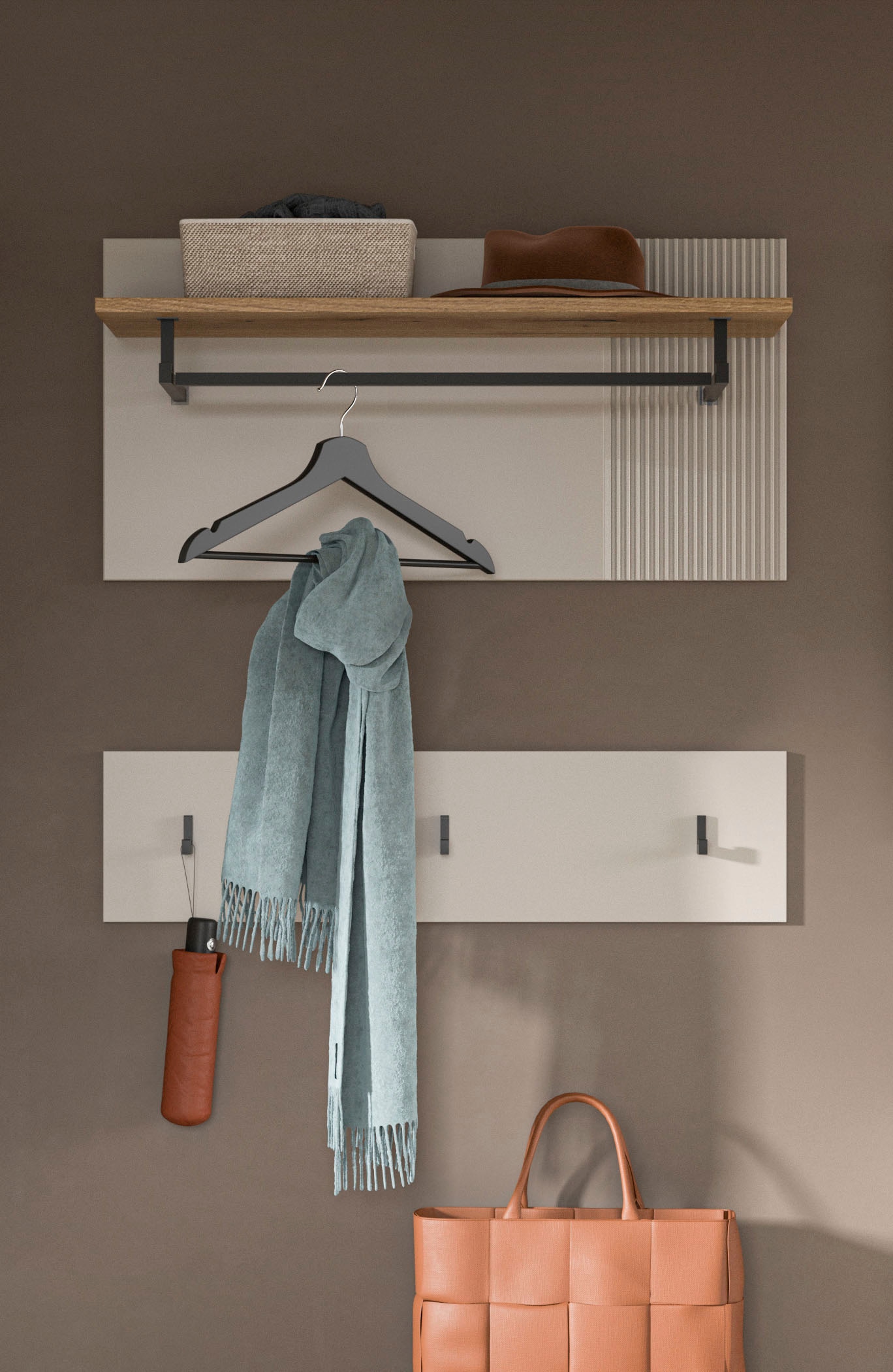 INOSIGN Garderobenpaneel "EDIL, Breite 80cm, 2-teilig, Hakenleiste & Paneel günstig online kaufen
