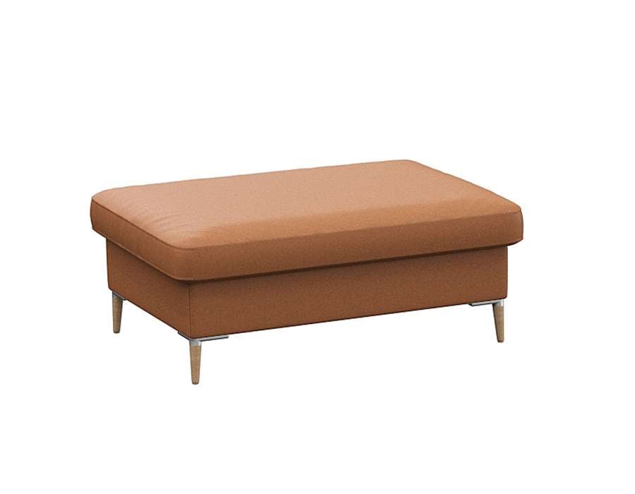 FLEXLUX Pouf "Fiore", Kaltschaum, Füße Alu+ Eiche