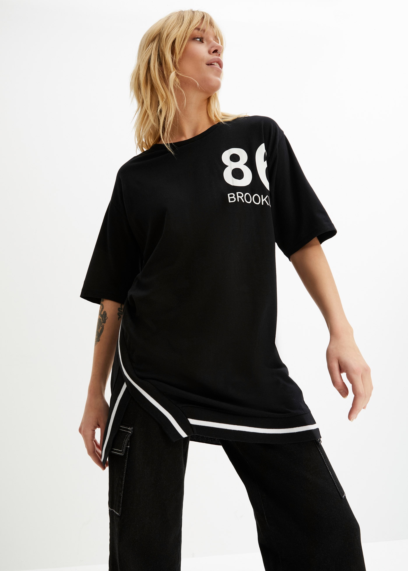 bonprix Oversize-Shirt "Oversize-Shirt aus softem Viskose-Mix" bequeme Pass günstig online kaufen
