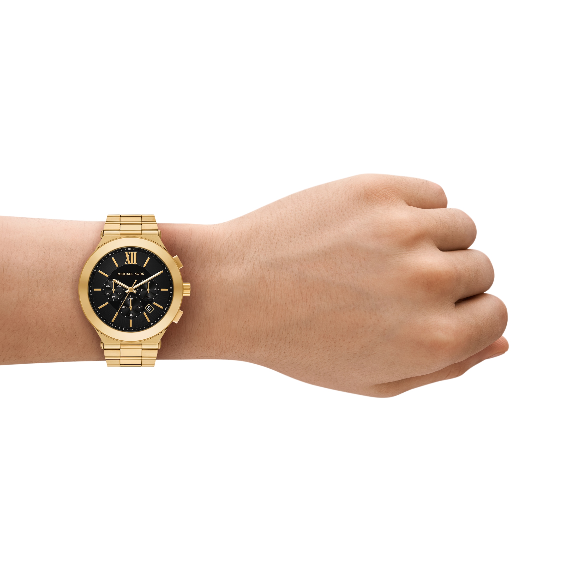MICHAEL KORS Chronograph »BILLIE«, Quarzuhr, Armbanduhr, Herrenuhr, Edelstahlarmband, analog, Tag