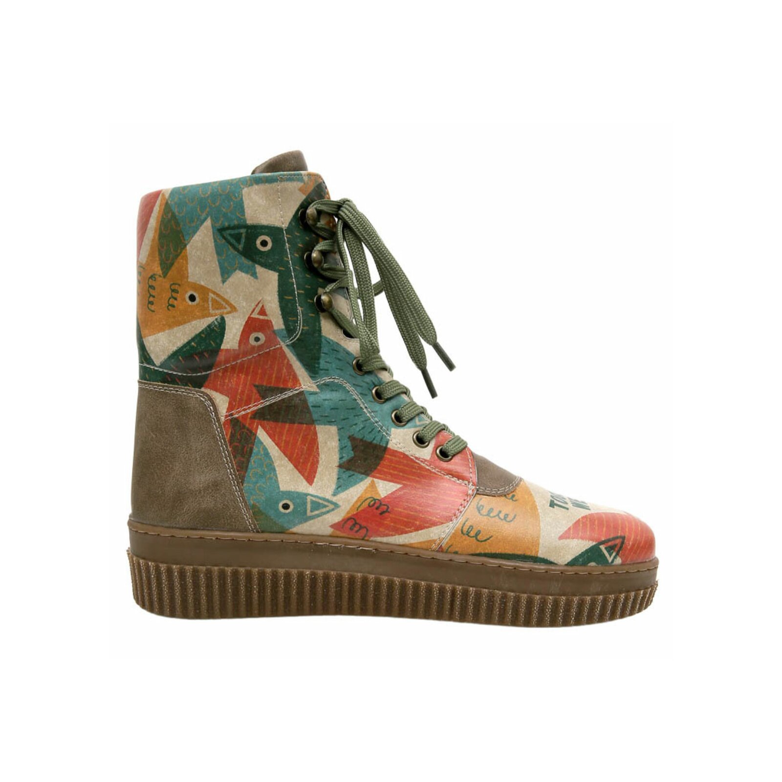 Thumbnail - DOGO Schnürboots "Future High Top Boots Together We Fly Damen Stiefeletten", Vegan