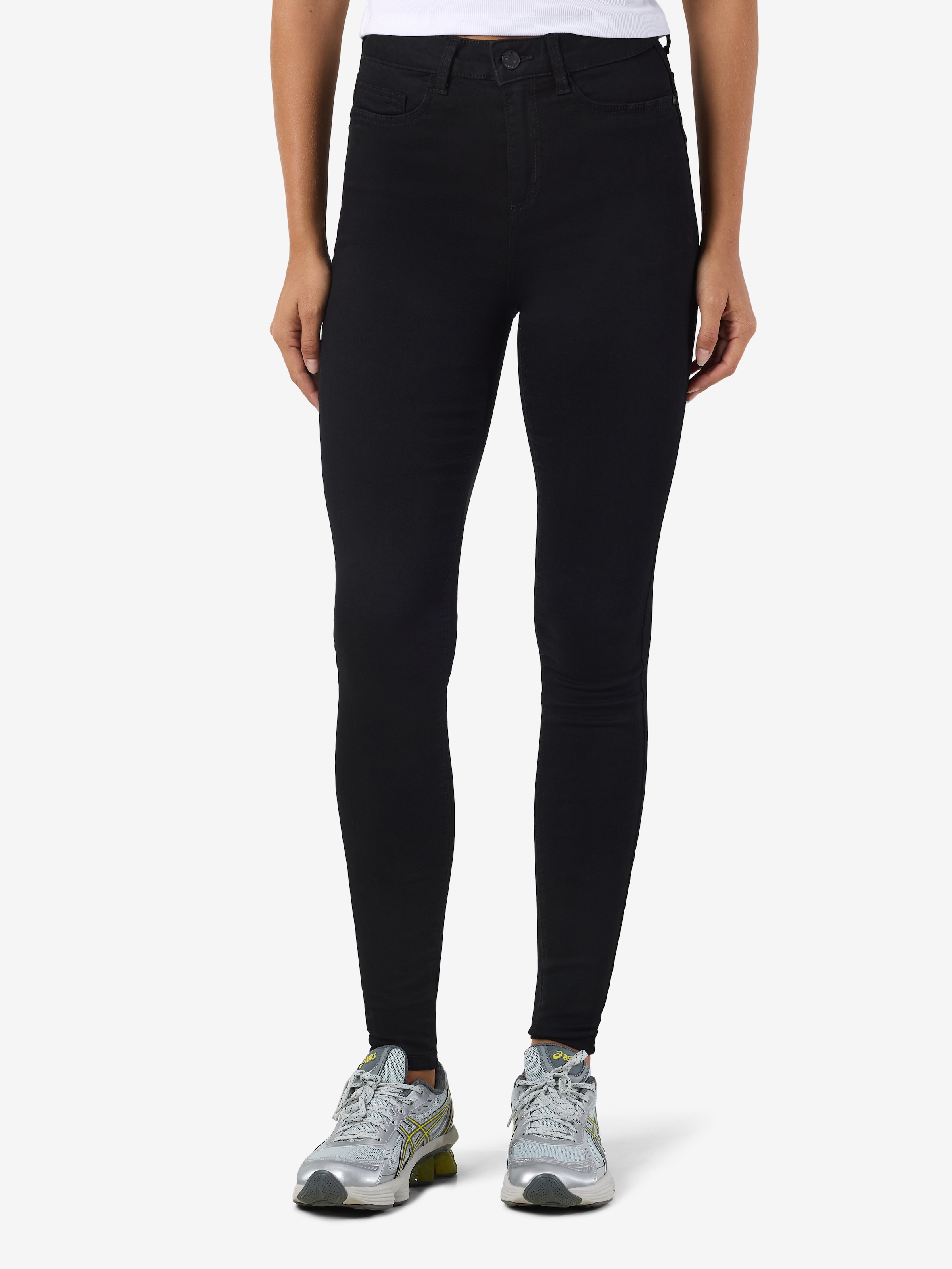 Noisy may Skinny-fit-Jeans "NMCALLIE HW SKINNY BLACK JEANS NOOS"
