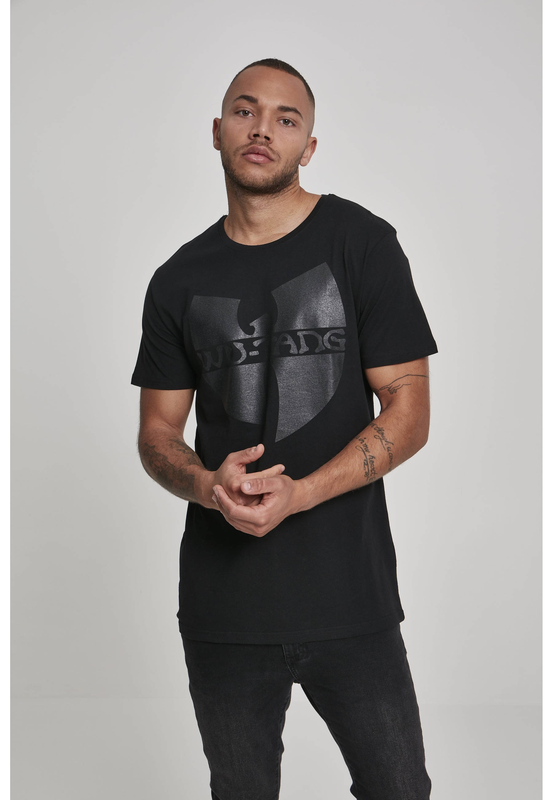 MisterTee T-Shirt »MisterTee Herren Wu-Wear Black Logo T-Shirt« 1 Stk.