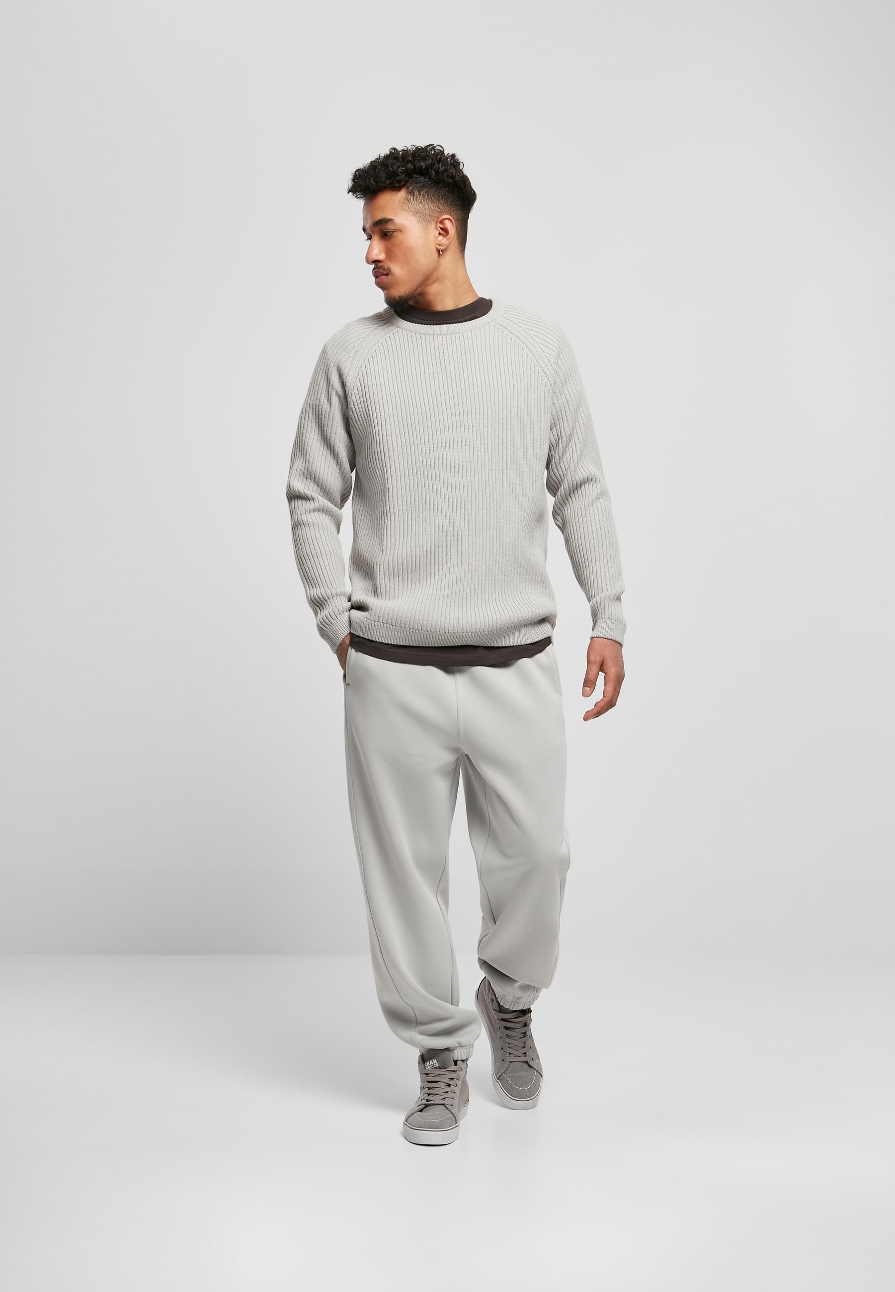 URBAN CLASSICS Rundhalspullover »Urban Classics Herren Ribbed Raglan Sweater«, (1 tlg.)