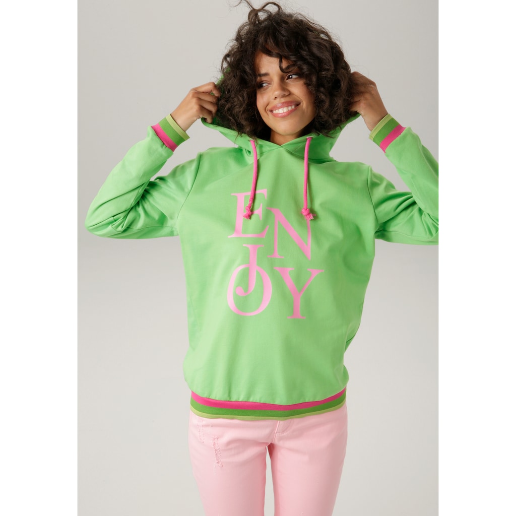 Aniston CASUAL Sweatshirt, mit "ENJOY"-Schriftzug