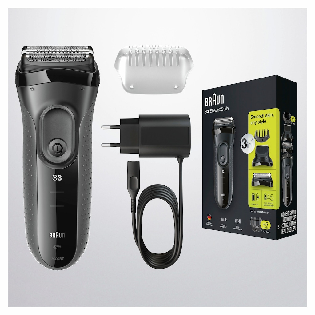 Braun Elektrorasierer »Series 3 Shave&Style 3000BT«, Wet&Dry