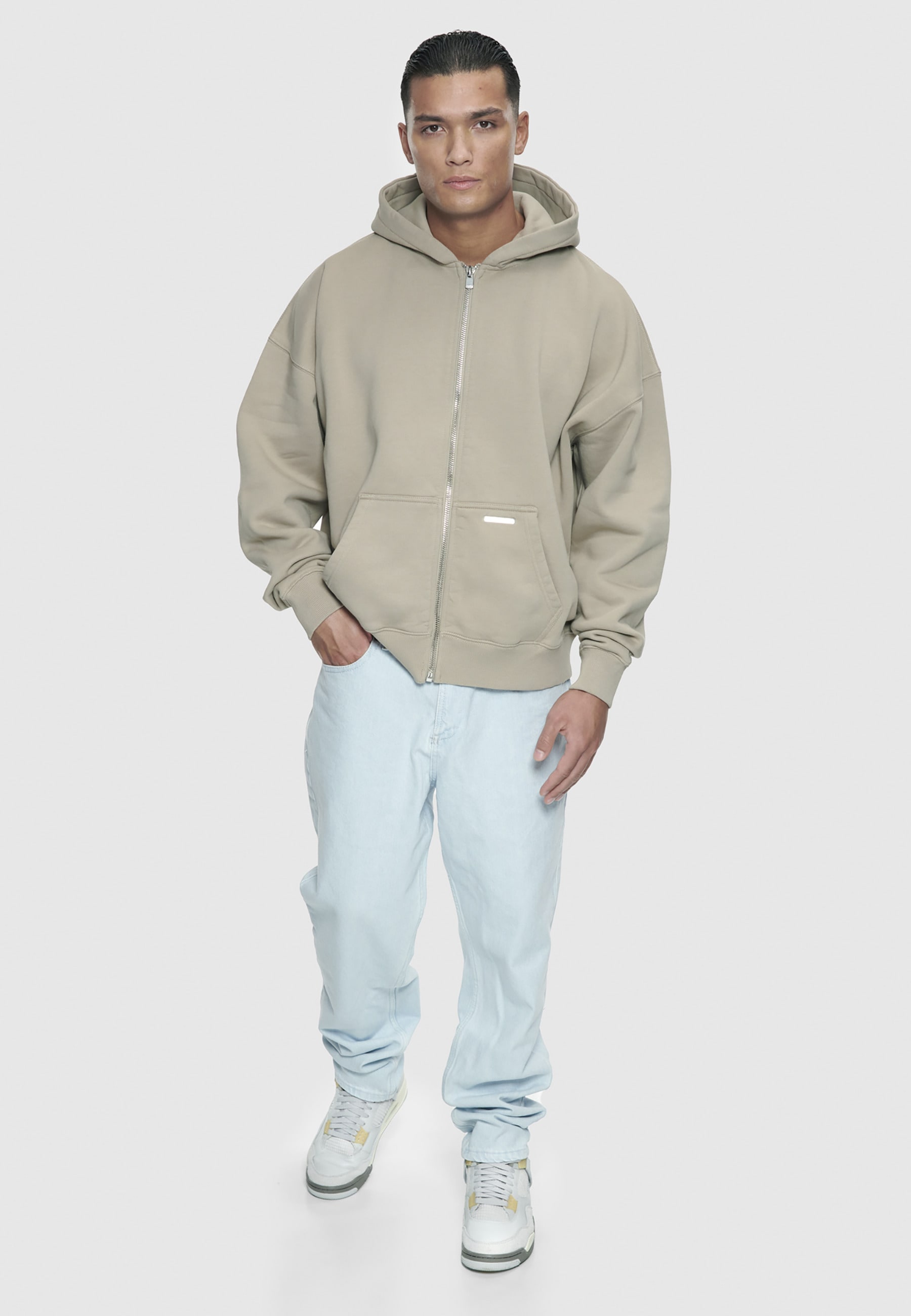 Dropsize Sweatjacke »Dropsize Herren Bazix Republiq Super Heavy Rib Zipper«