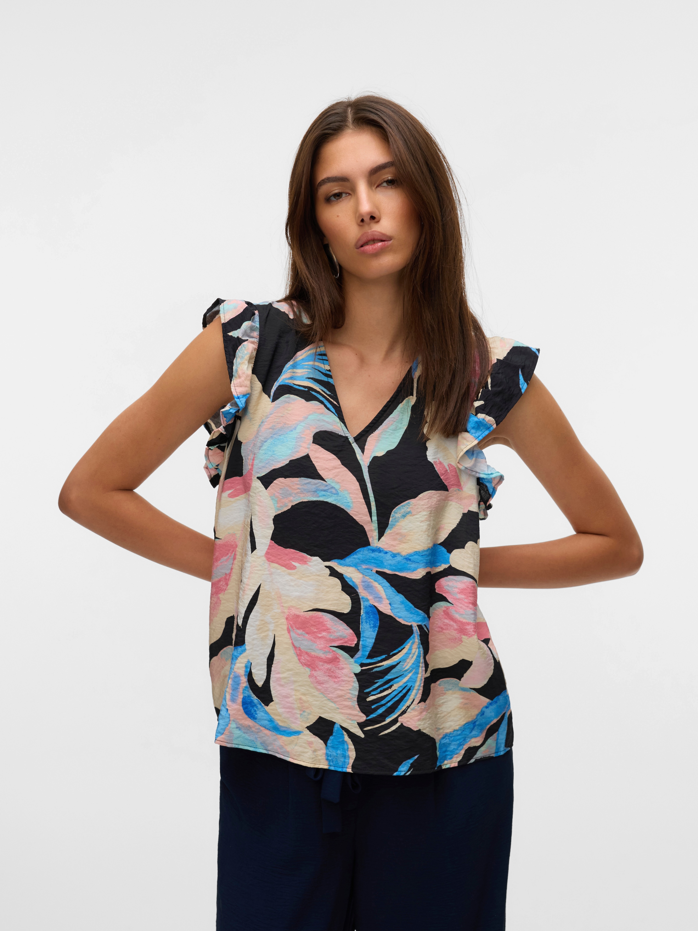 Vero Moda Blusentop »VMJOSIE SL V-NECK TOP WVN GA«