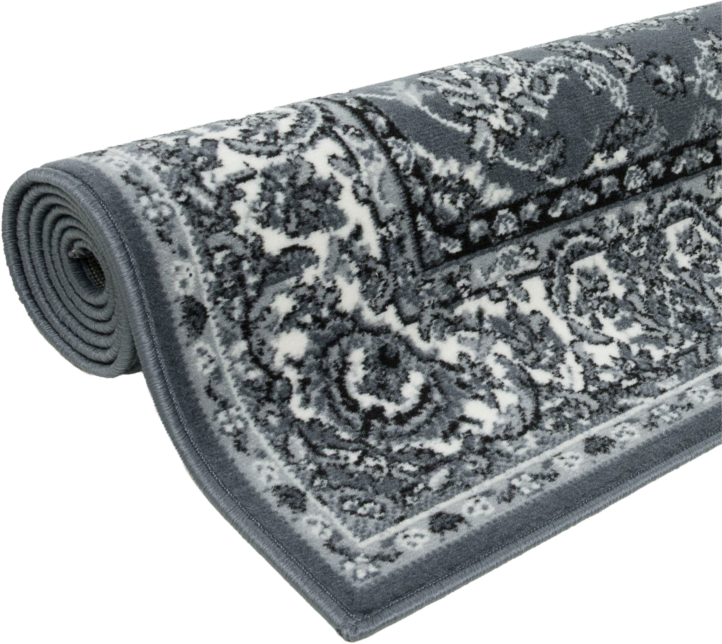 OTTO home Teppich »Ezzo, mit Bordüre, Kurzflor, Made in Belgium«, rechteckig, 7 mm Höhe, Orient-Optik, Teppich, Wohnzimmer, Esszimmer, Schlafzimmer