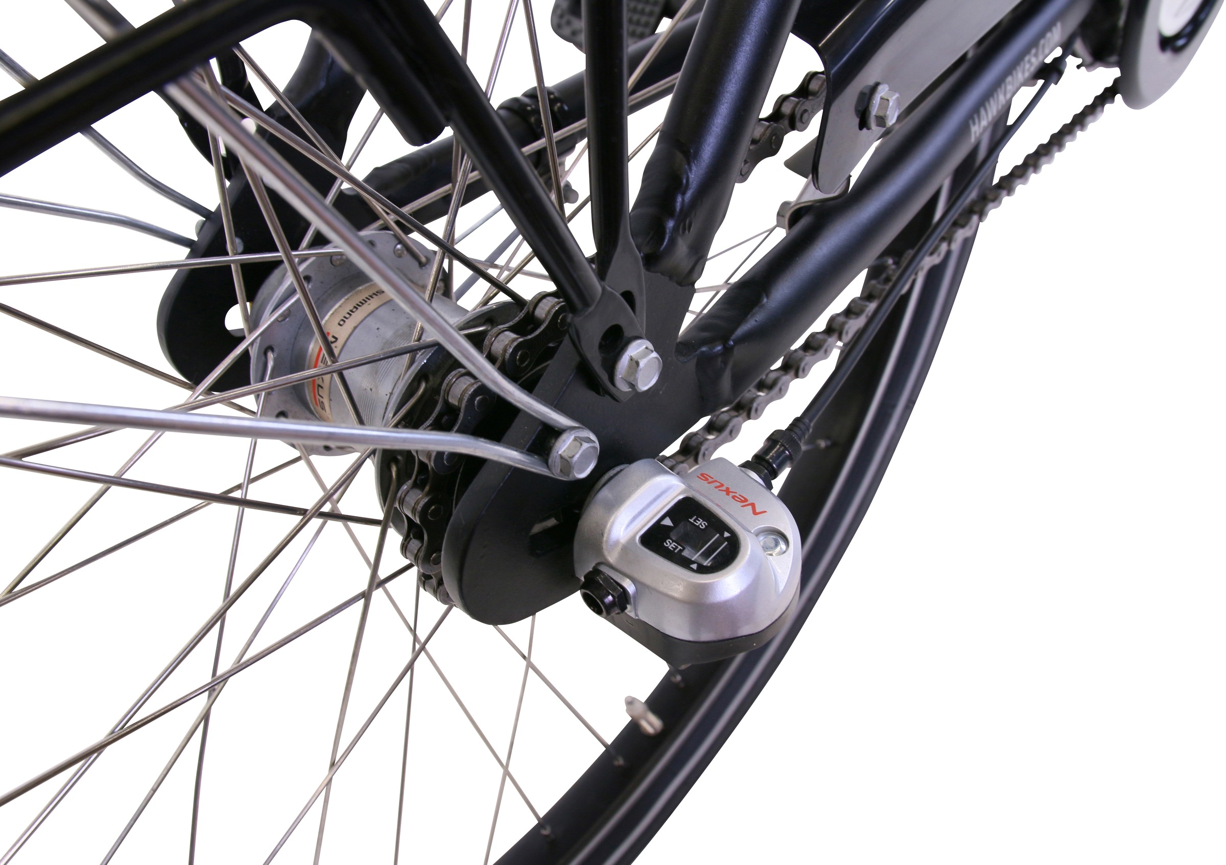 HAWK Bikes Cityrad »City Comfort Premium Black«, 3 Gang, Shimano, Nexus Schaltwerk, für Damen und Herren