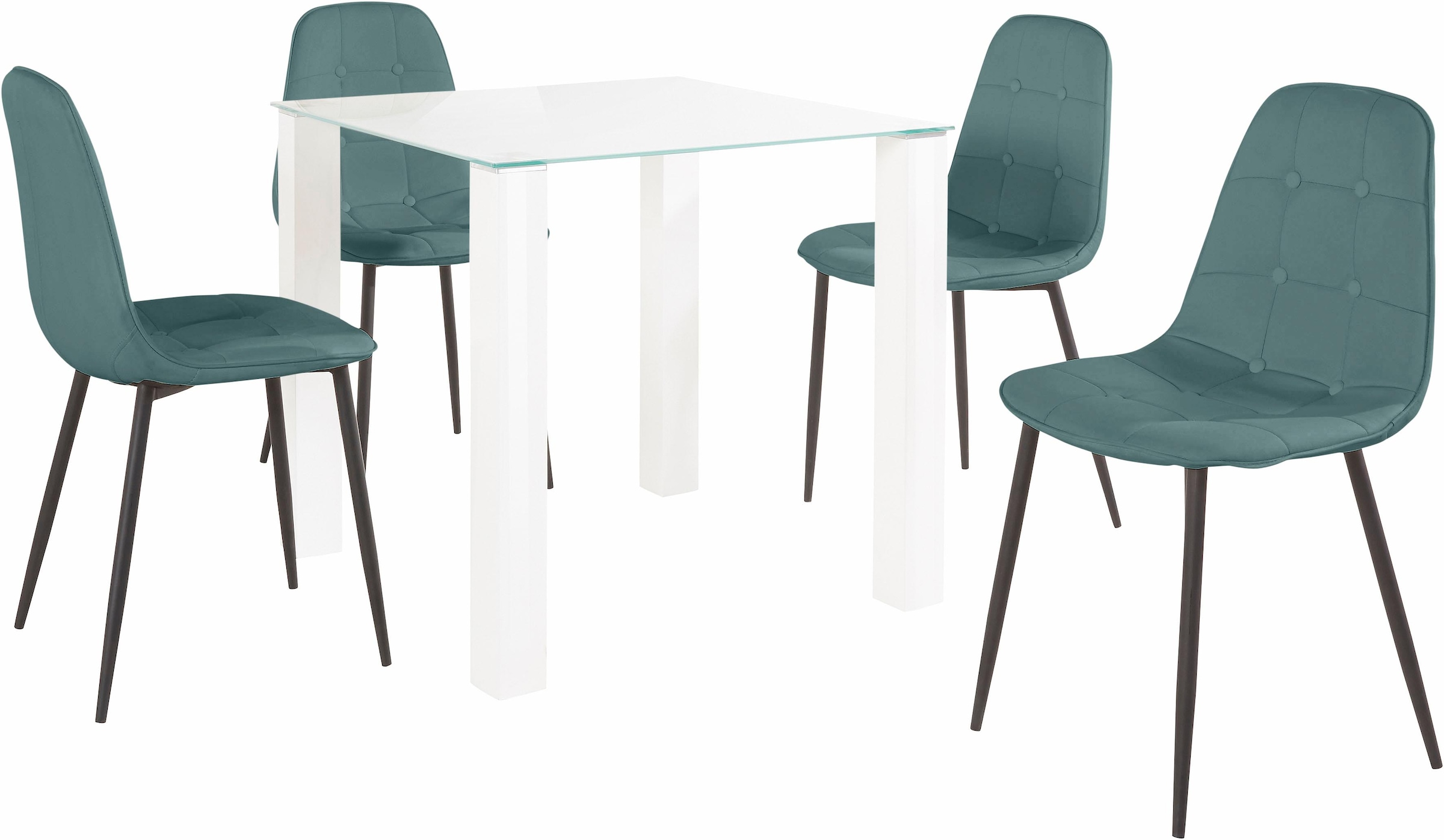 INOSIGN Essgruppe, (Set, 5 tlg.), mit Glastisch, Breite 80 cm günstig online kaufen