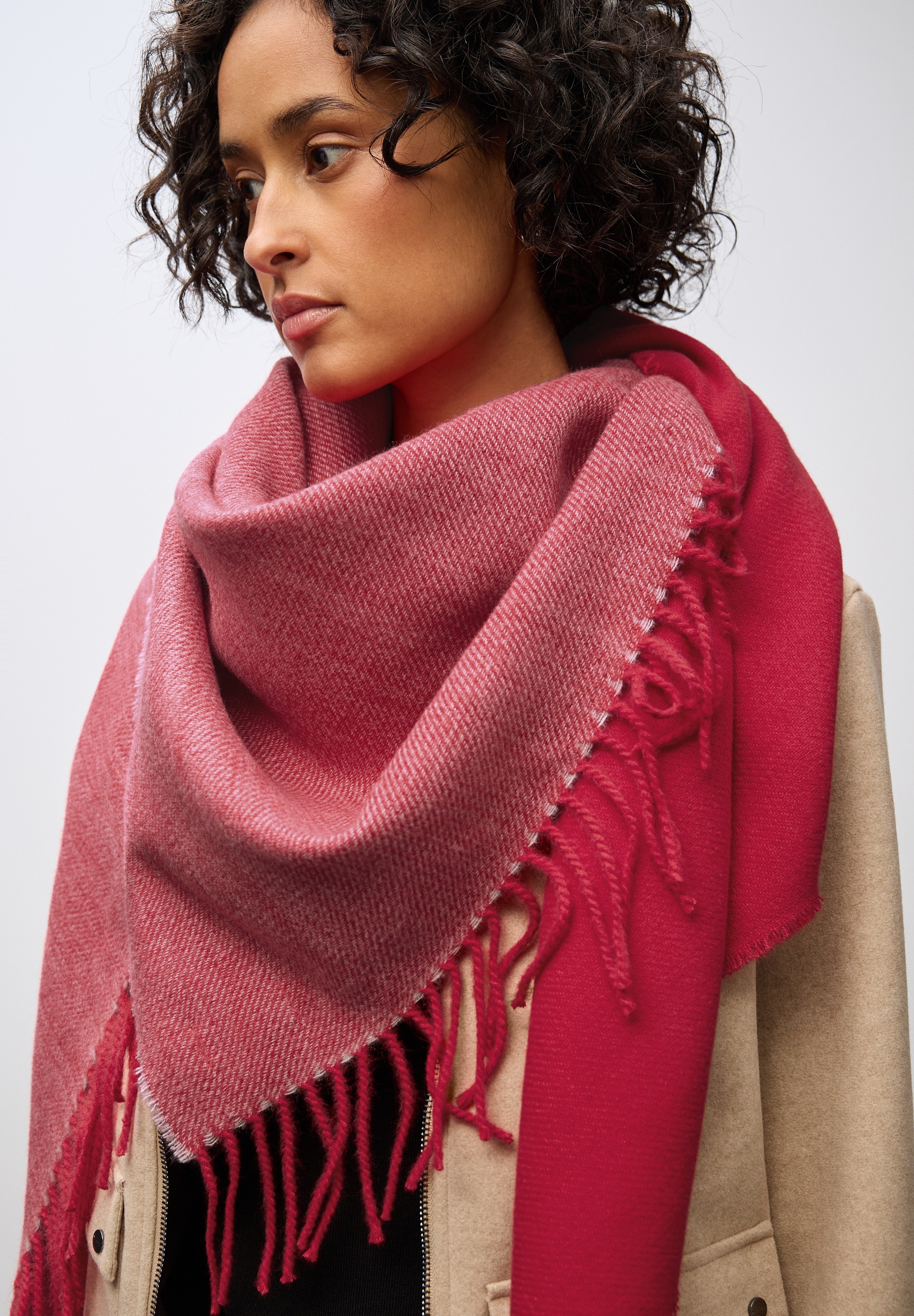 STREET ONE Halstuch, mit Fransenkante günstig online kaufen