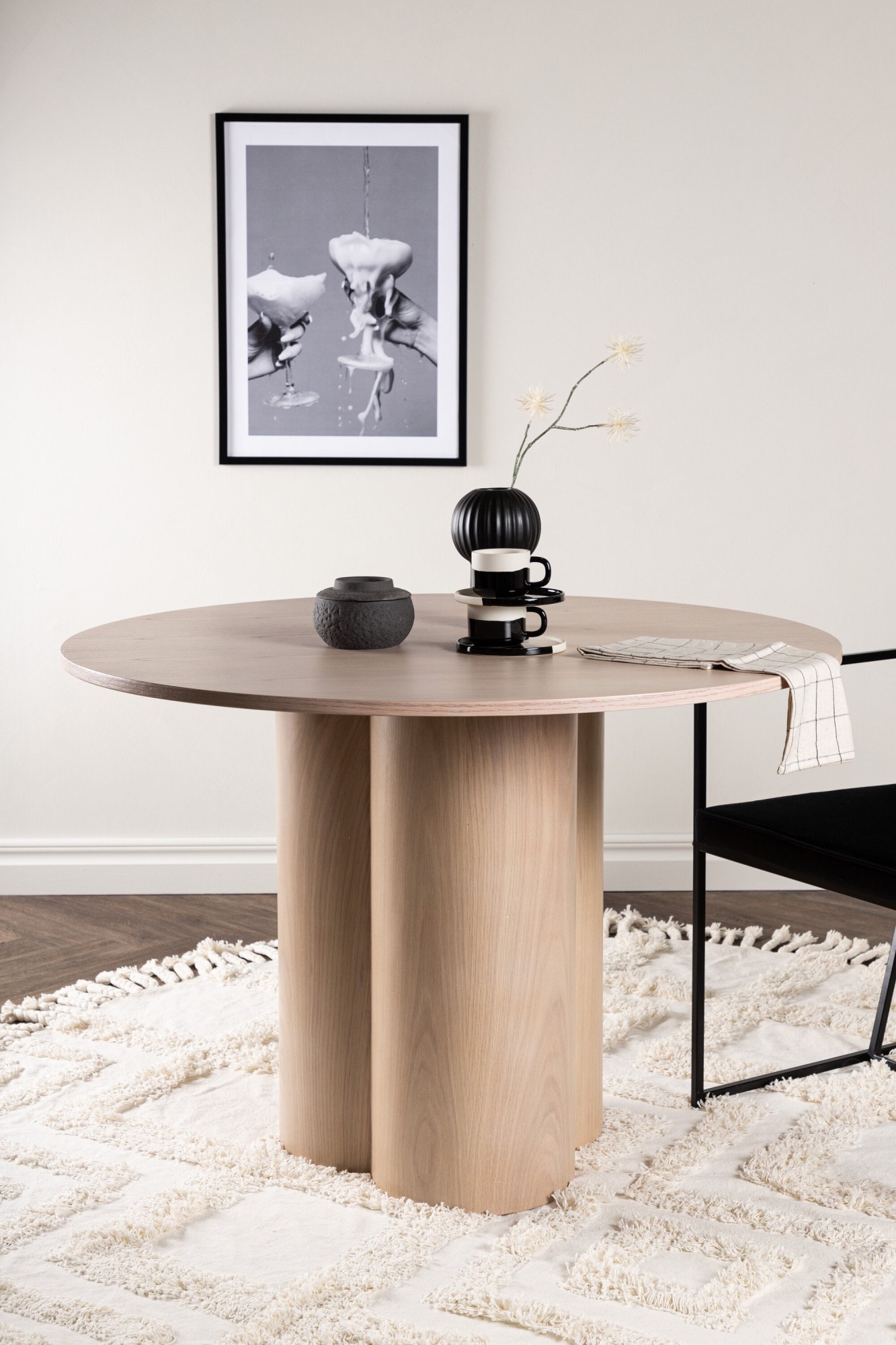 Venture Home Esstisch "Olivia, runder Esstisch, Ø 110 cm" Esszimmertisch, MDF, rund, skandinavisch, geschmackvoll