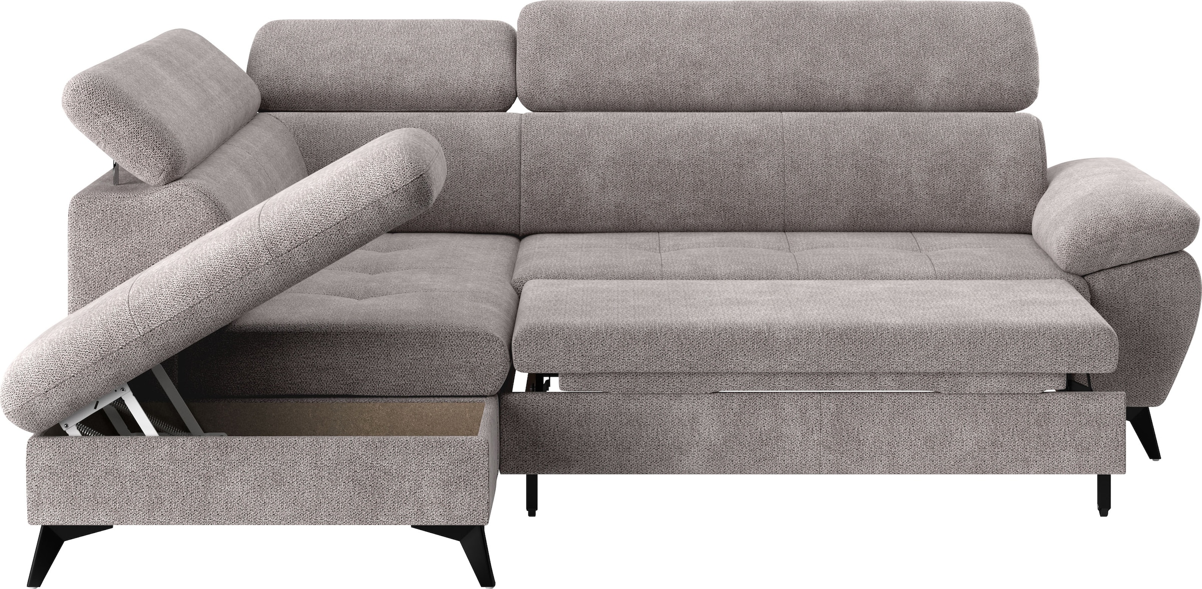 COTTA Ecksofa »Hudson L-Form«, mit Kopfteilverstellung, wahlweise mit Bettfunktion & Bettkasten
