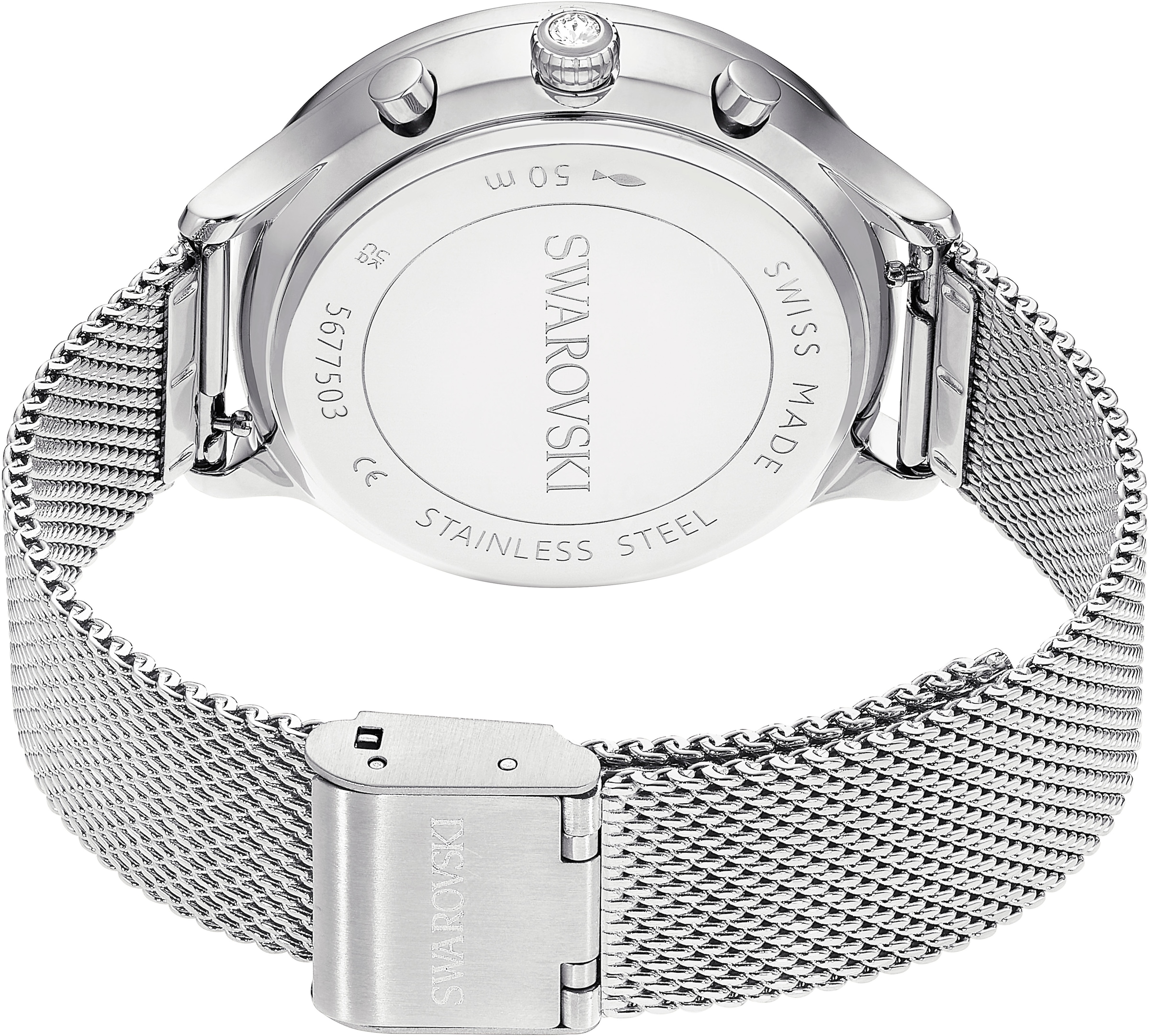 Swarovski Chronograph »NOVA CHRONO«, Armbanduhr, Quarzuhr, Damenuhr, Stoppfunktion, Swarovski®-Kristall