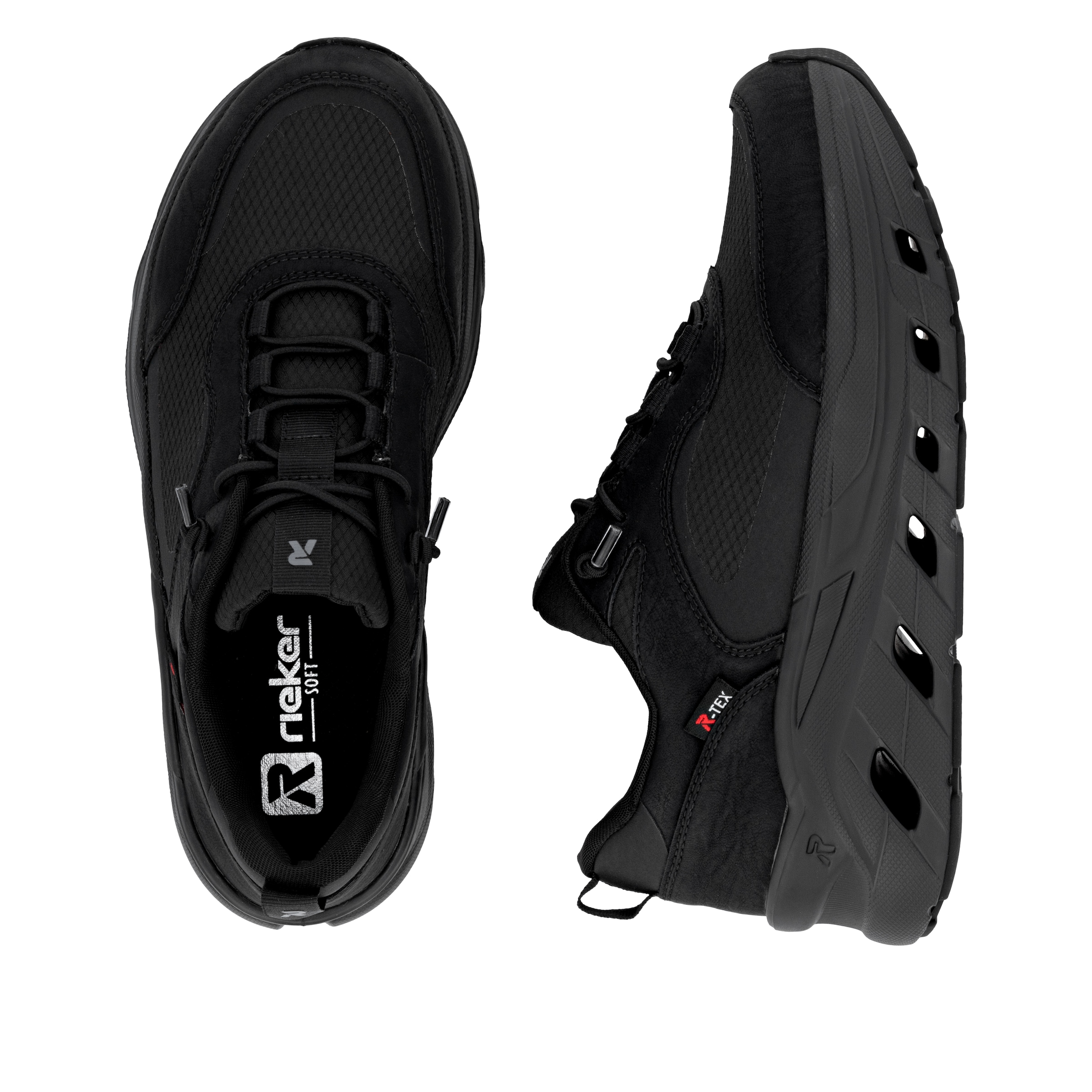 RIEKER Sport Slip-On Sneaker, Schlupfschuh, Halbschuh, Freizeitschuh mit trendy Plateausohle