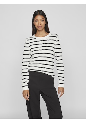 Rundhalspullover »VIDALO O-NECK L/S STRIPE KNIT TOP- NOOS«