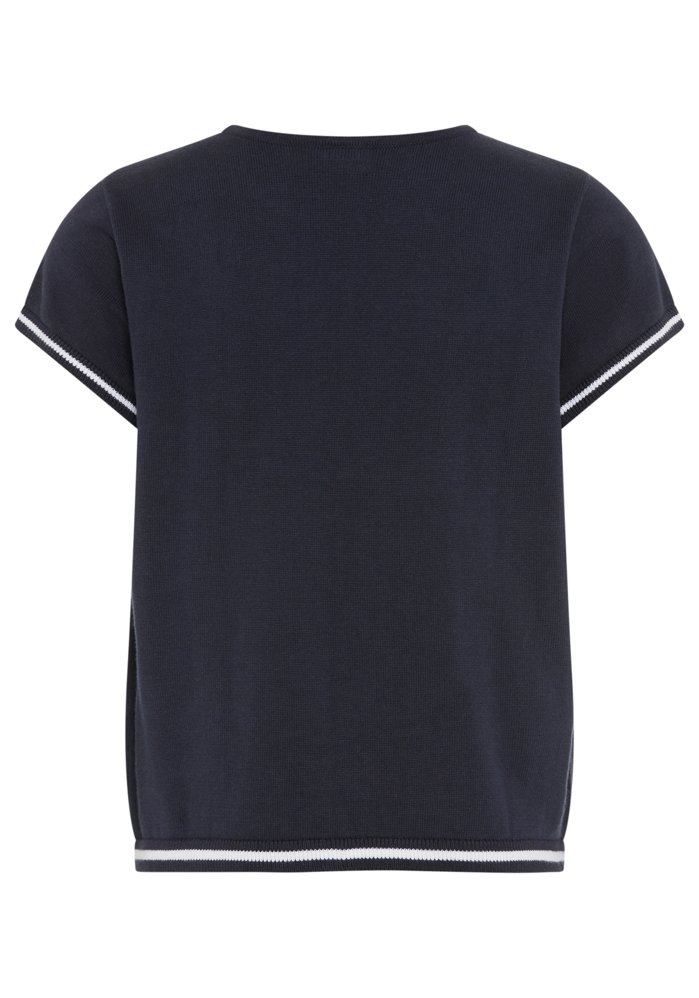 KangaROOS Kurzarmpullover »Kangaroos Strick T-Shirt für Mädchen« mit Rundhalsausschnitt, unifarben mit Farbeinsatz