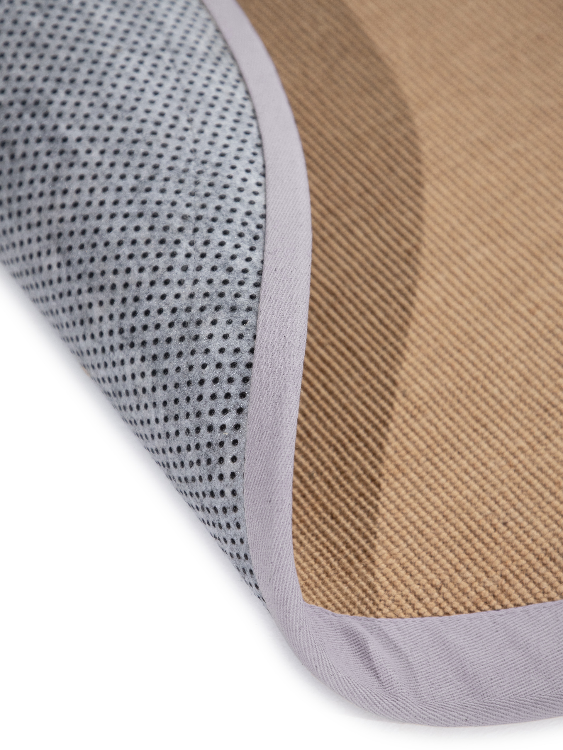 carpetfine Sisalteppich »Sisal«, rund, 5 mm Höhe, mit farbiger Bordüre, Anti-Rutsch Rückseite