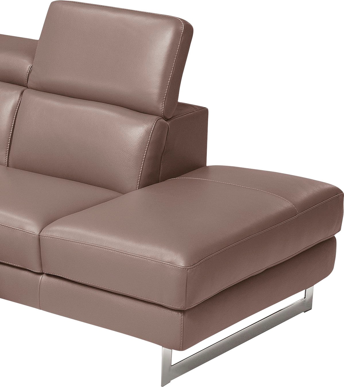 Egoitaliano Ecksofa »Candice, elegant, edel und bequem, erstklassiger Sitzkomfort, L-Form«, inkl. 2 elektrischer Relaxfunktionen, Bedienung über Taste an Armlehne
