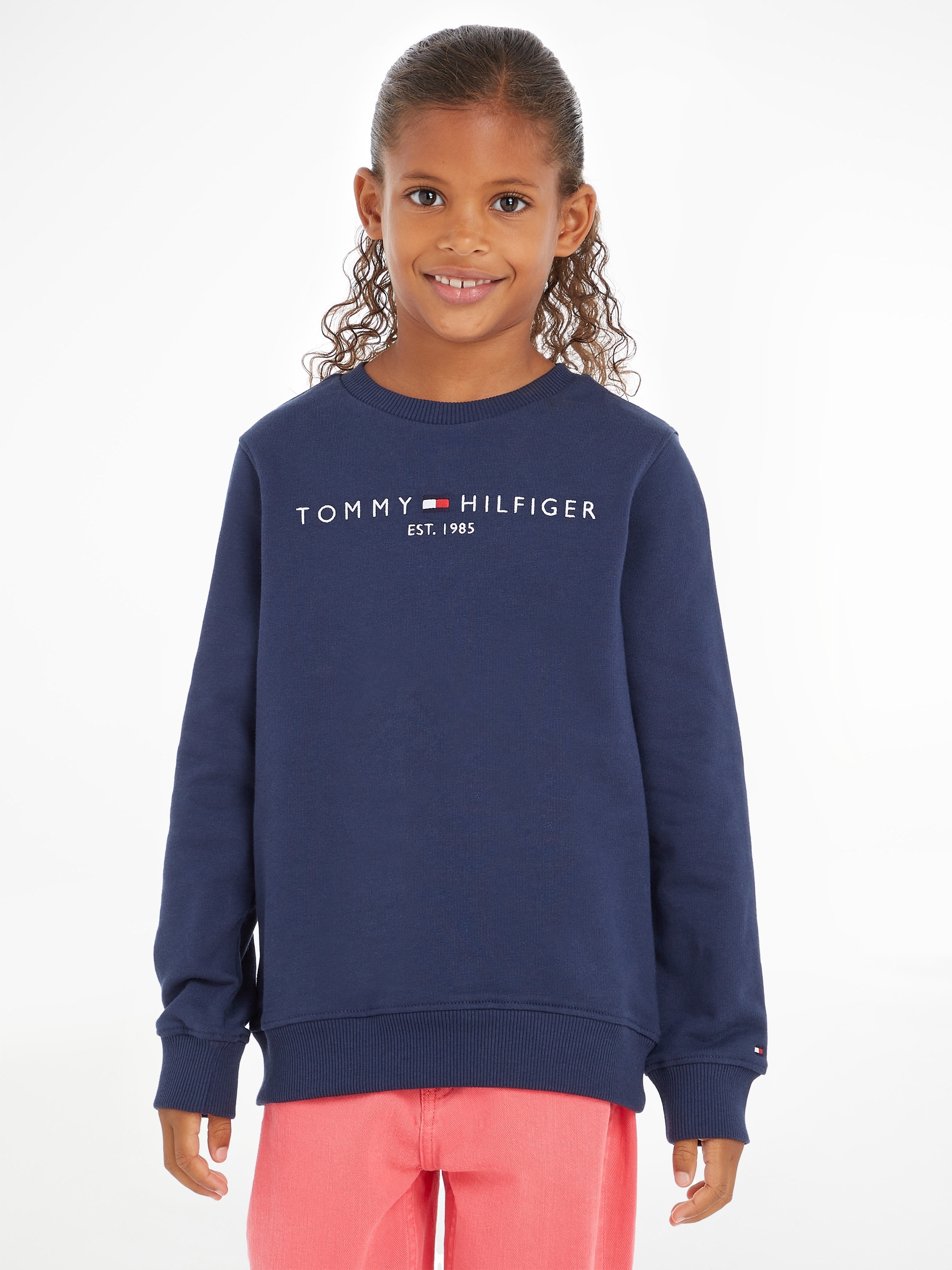 Tommy Hilfiger Sweatshirt Tommy kaufen mit Logo-Schriftzug online | BAUR SWEATSHIRT«, »ESSENTIAL Hilfger