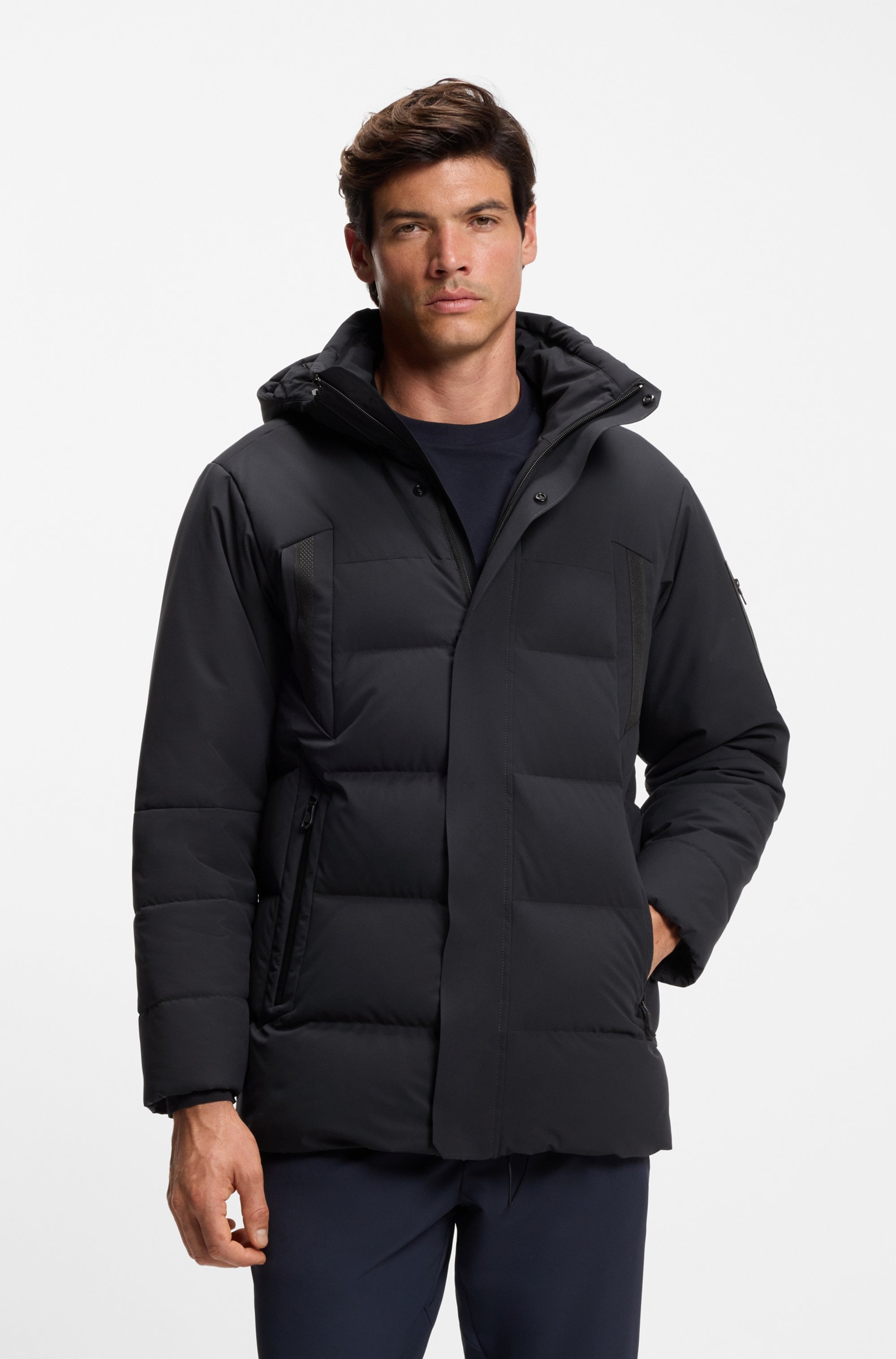 BOSS GREEN Daunenjacke "OW Block-X Parka" mit Kapuze Stehkragen, Regular, a günstig online kaufen