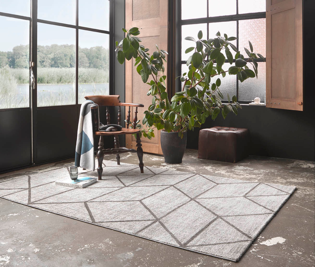 Wecon home Teppich »Bossa Lounge«, rechteckig, 10 mm Höhe, 3D-Design, Kurzflor, Wohnzimmer