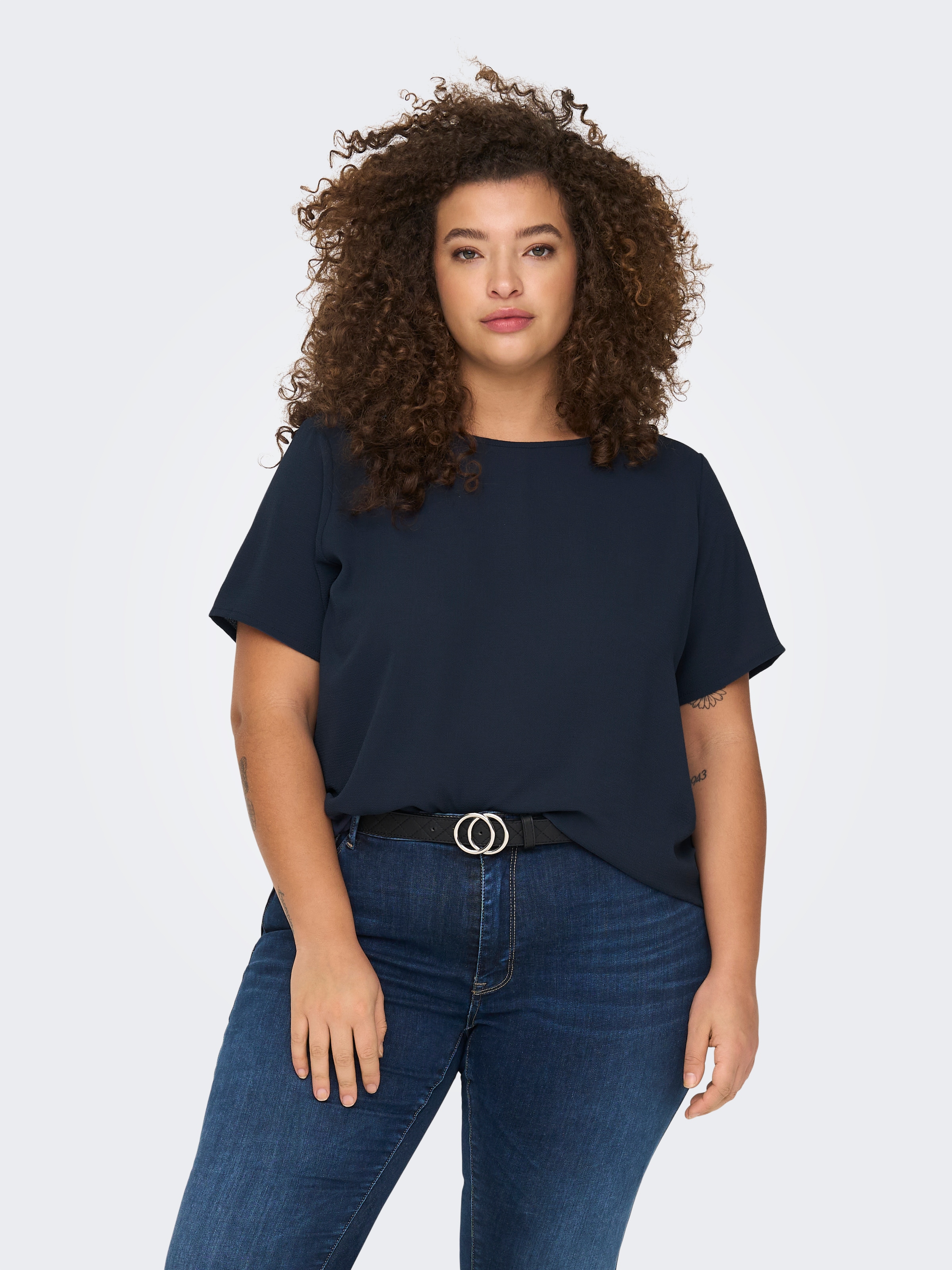 ONLY CARMAKOMA Shirtbluse »CARVICA SS TOP WVN NOOS«