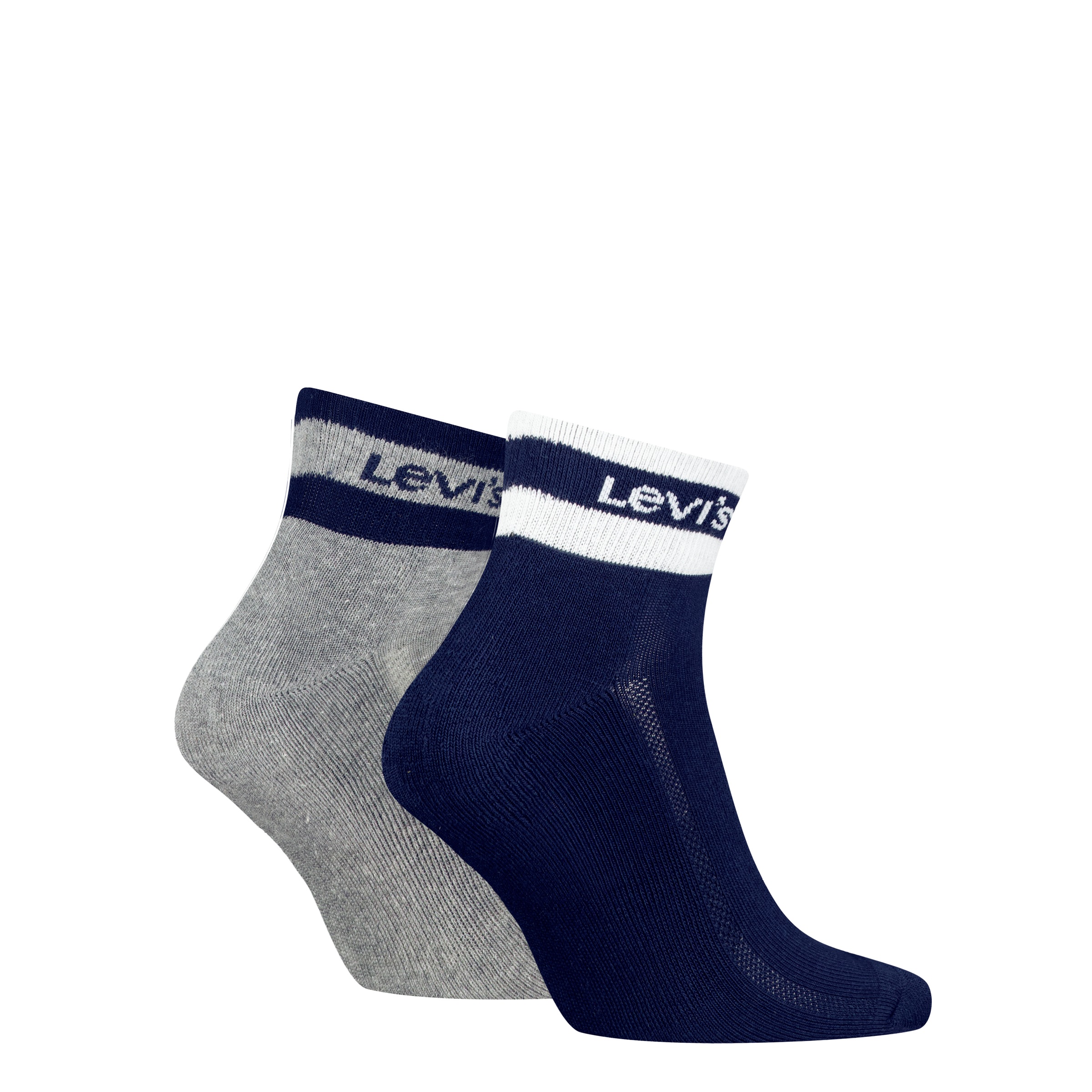 Levis Kurzsocken "LEVIS MID CUT SPORT STRIPE" 2 Paar, mit gepolsterter Sohl günstig online kaufen