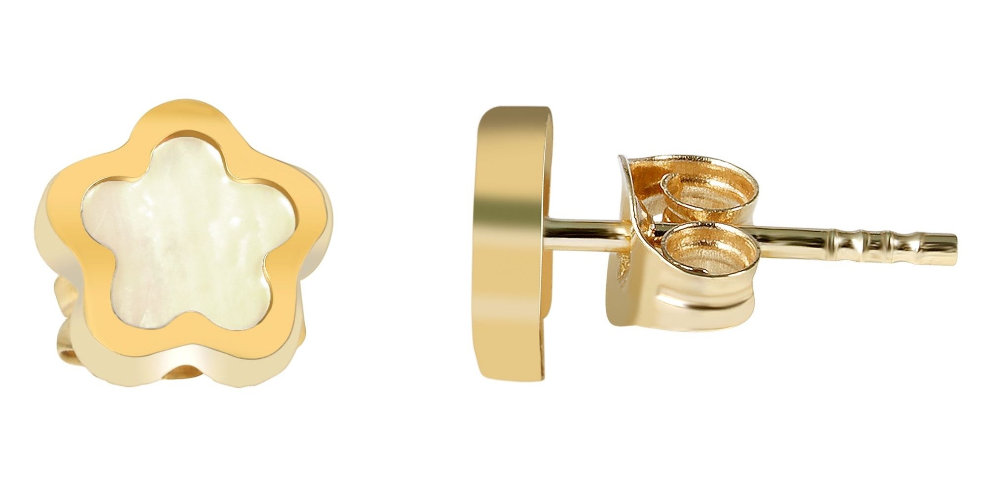 Paar Ohrhänger ADELIA´S "Mädchen Ohrringe – Ohrstecker aus 333 Gold mit Perlmutt", Mädchen, Gr. Mädchen, gold, Ohrringe, Ein Geschenk, das Freude macht 2