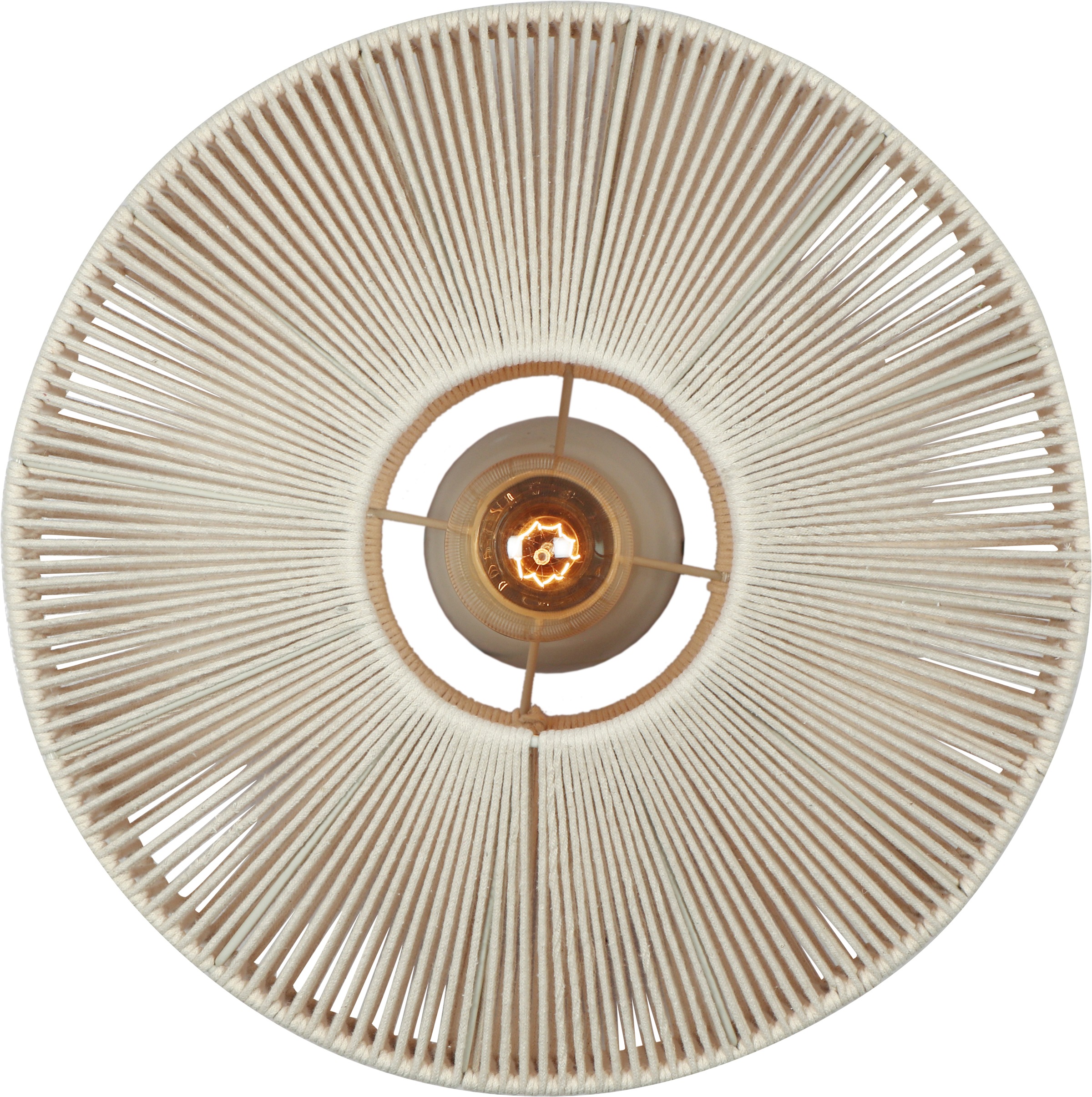 TRIO Leuchten Deckenleuchte »SVEA, Deckenlampe beige aus Baumwolle im Boho-Look Ø 46cm Höhe 31 cm« E27 1 Stk. warmweiß - kaltweiß Deckenleuchte Schlafzimmer / Wohnzimmer exkl 1x E27 max 10W