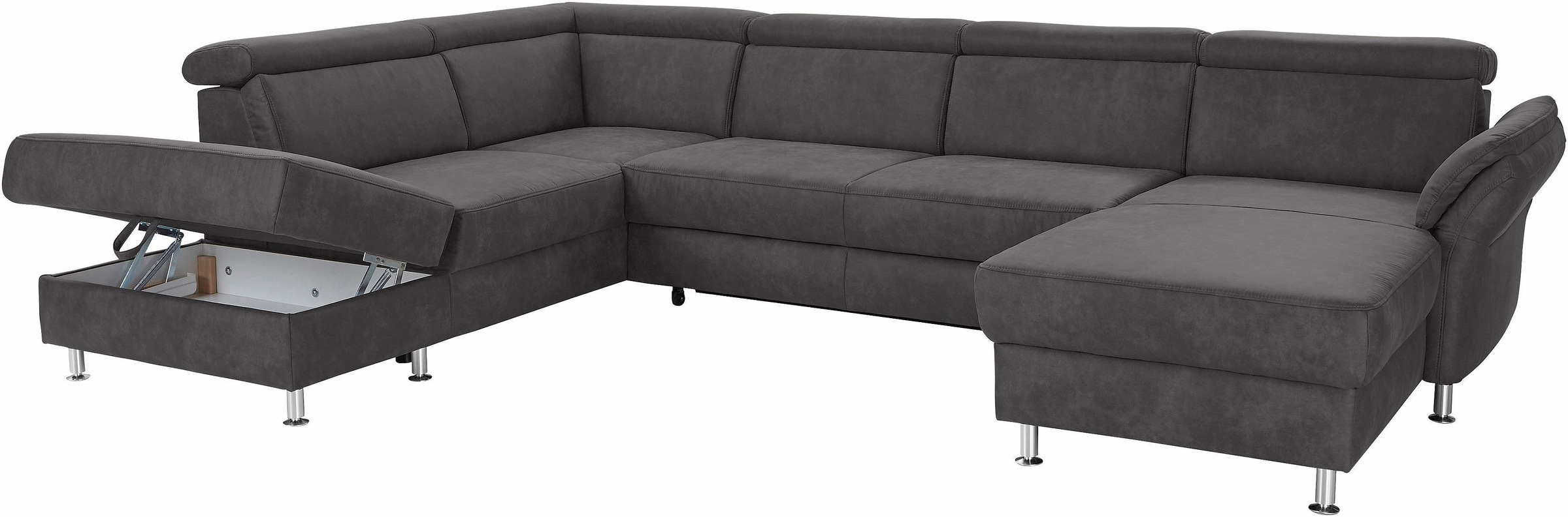 sit&more Wohnlandschaft »Avignon U-Form«, wahlweise mit Bettfunktion und Stauraum, inklusive Kopfteilverstellung