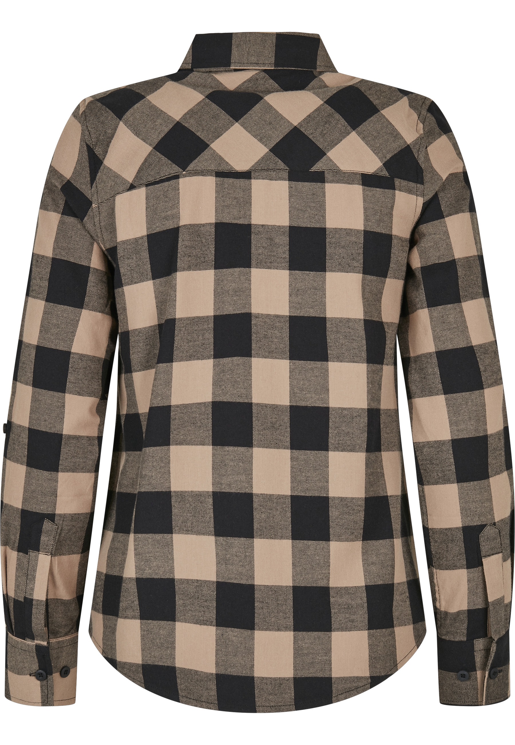 URBAN CLASSICS Kurzarmshirt »Urban Classics Damen Ladies Turnup Checked Flanell Shirt« 1 Stk.