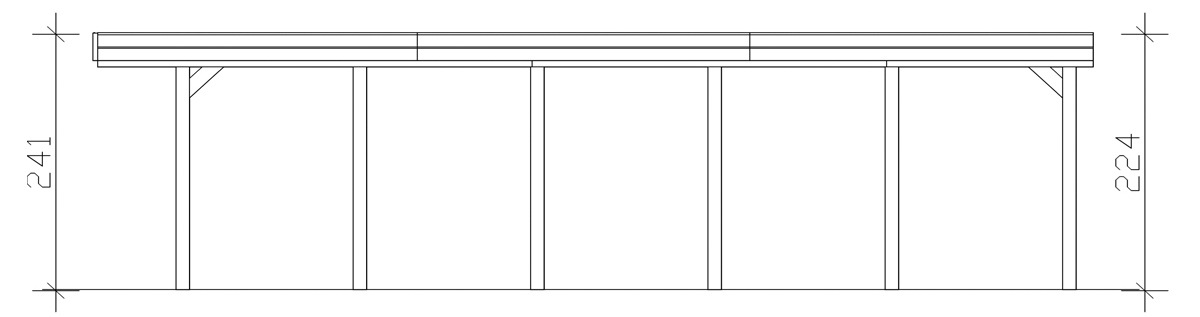 Skanholz Einzelcarport »Friesland«, 270 cm, grün