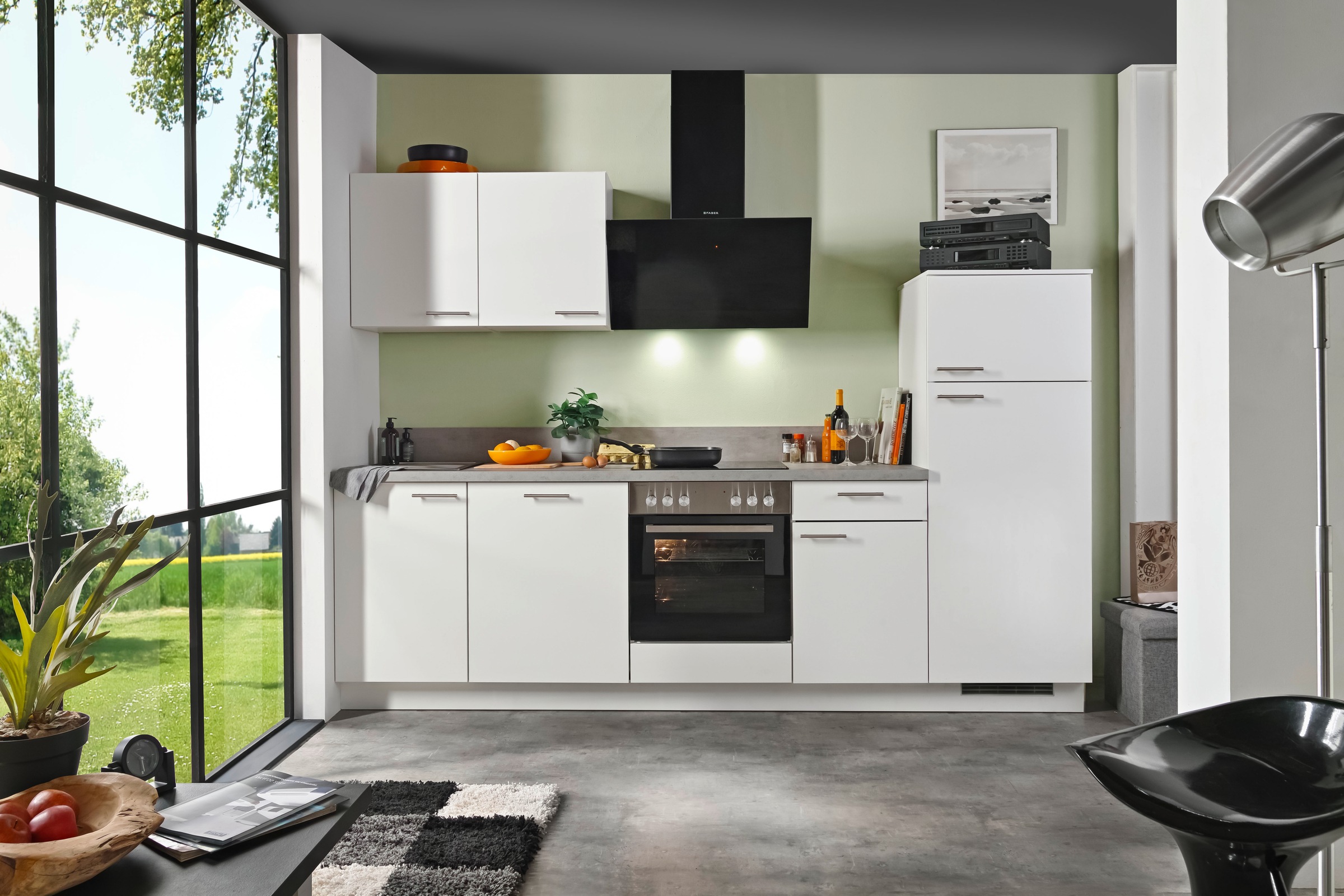 KOCHSTATION Küche vormontiert, wahlweise mit E-Geräten, Stellbreite 280 cm günstig online kaufen